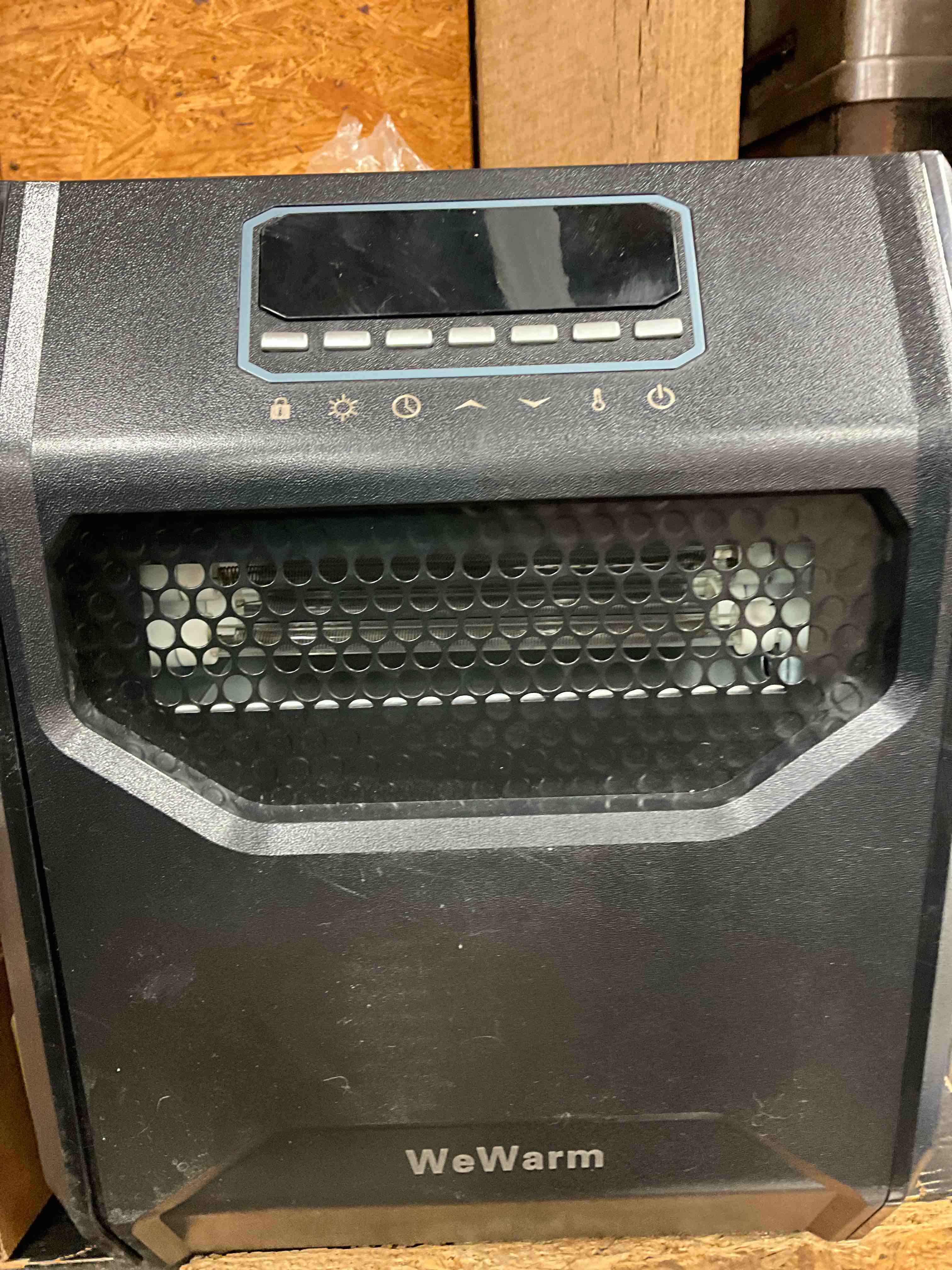 Condition photo showing Good Condition for Out of original packaging, Working Condition Verified. No Remote. Electric 6 Element Infrared Space Heater Black Plastic