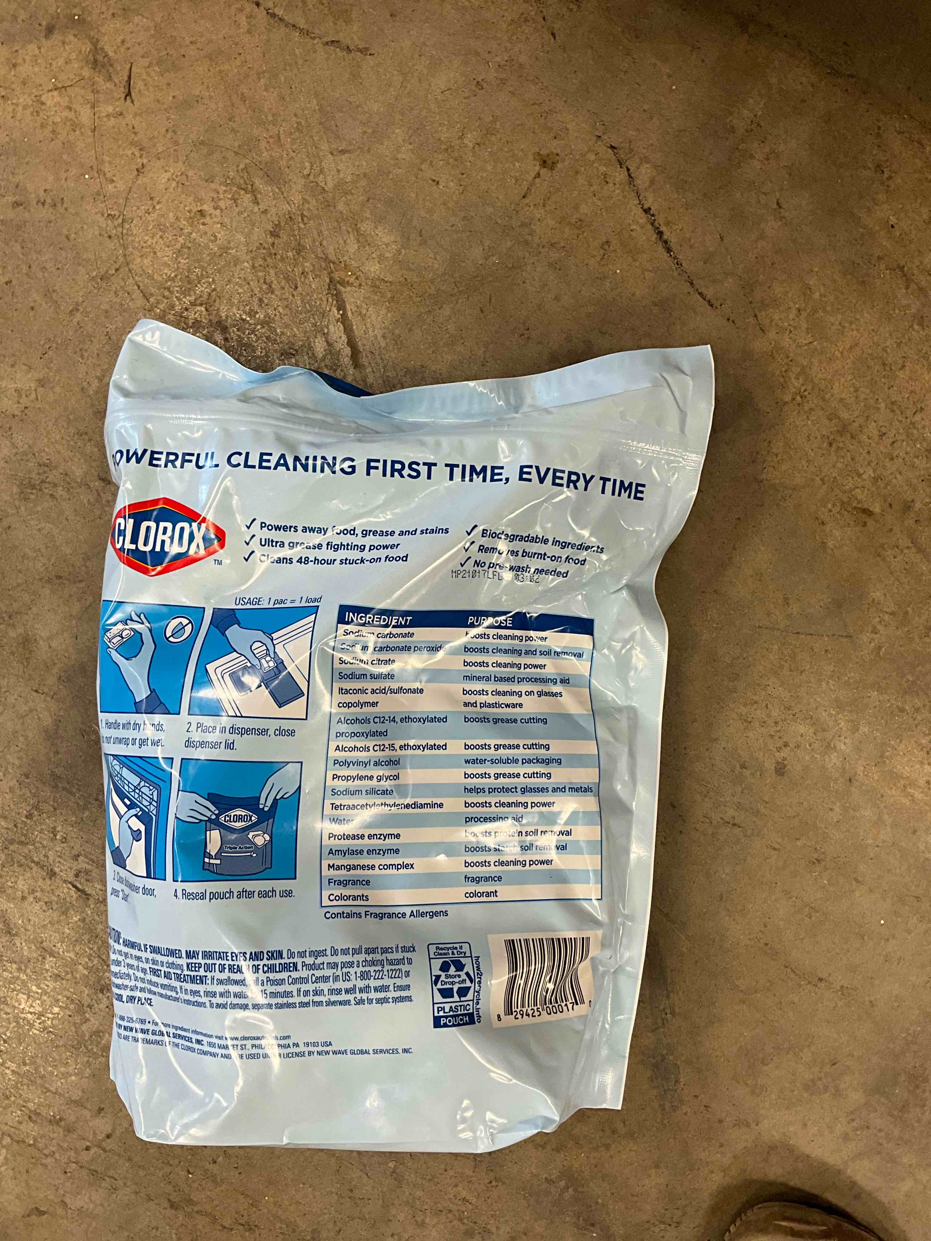 Condition photo showing New/Like New for Clorox Triple Action Dishwasher Detergent Pacs, 92 Count Dishwashing Pacs, Fresh Scent