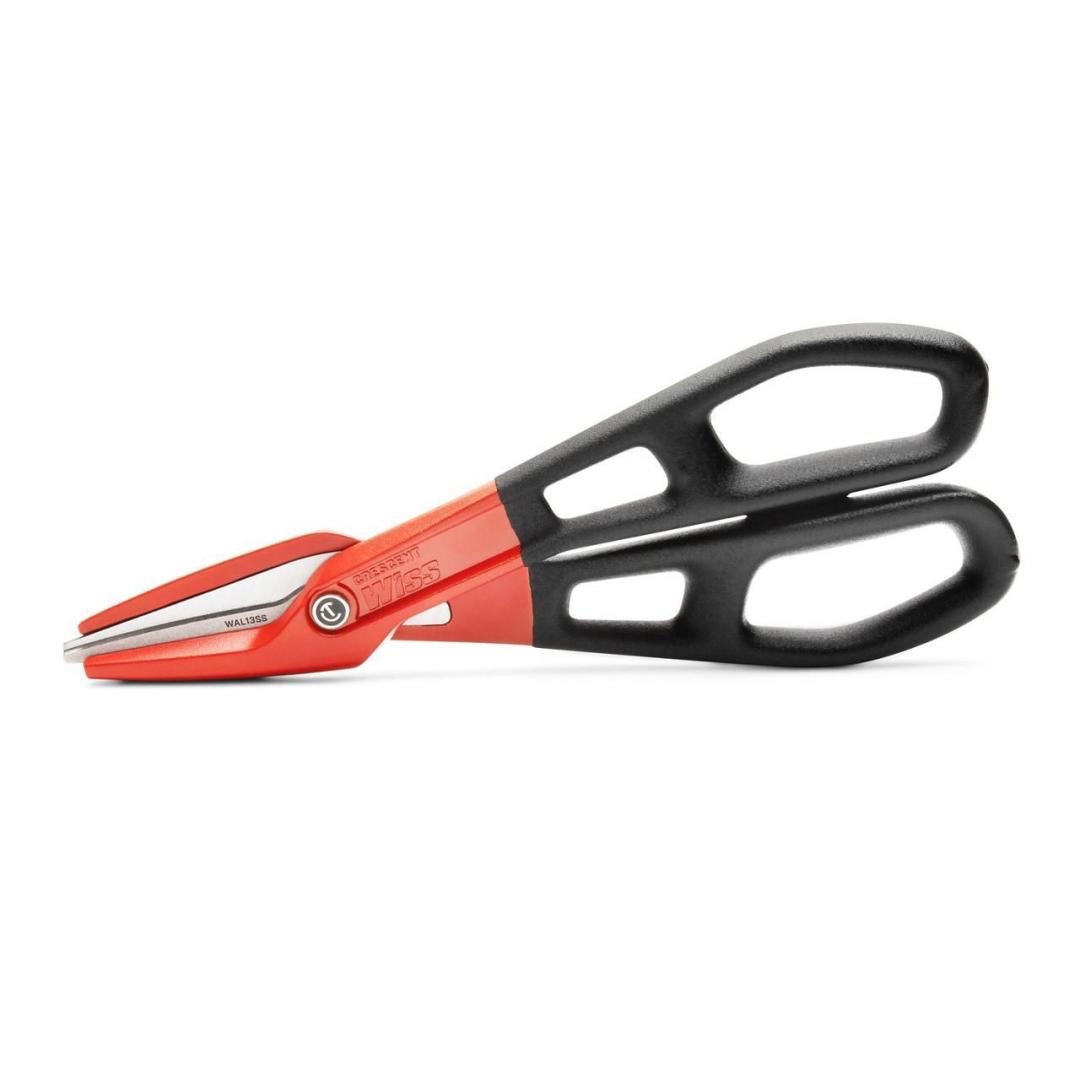 Crescent  WISS 13 in. Serrated Aluminum Tinner Snip with Dipped Handle