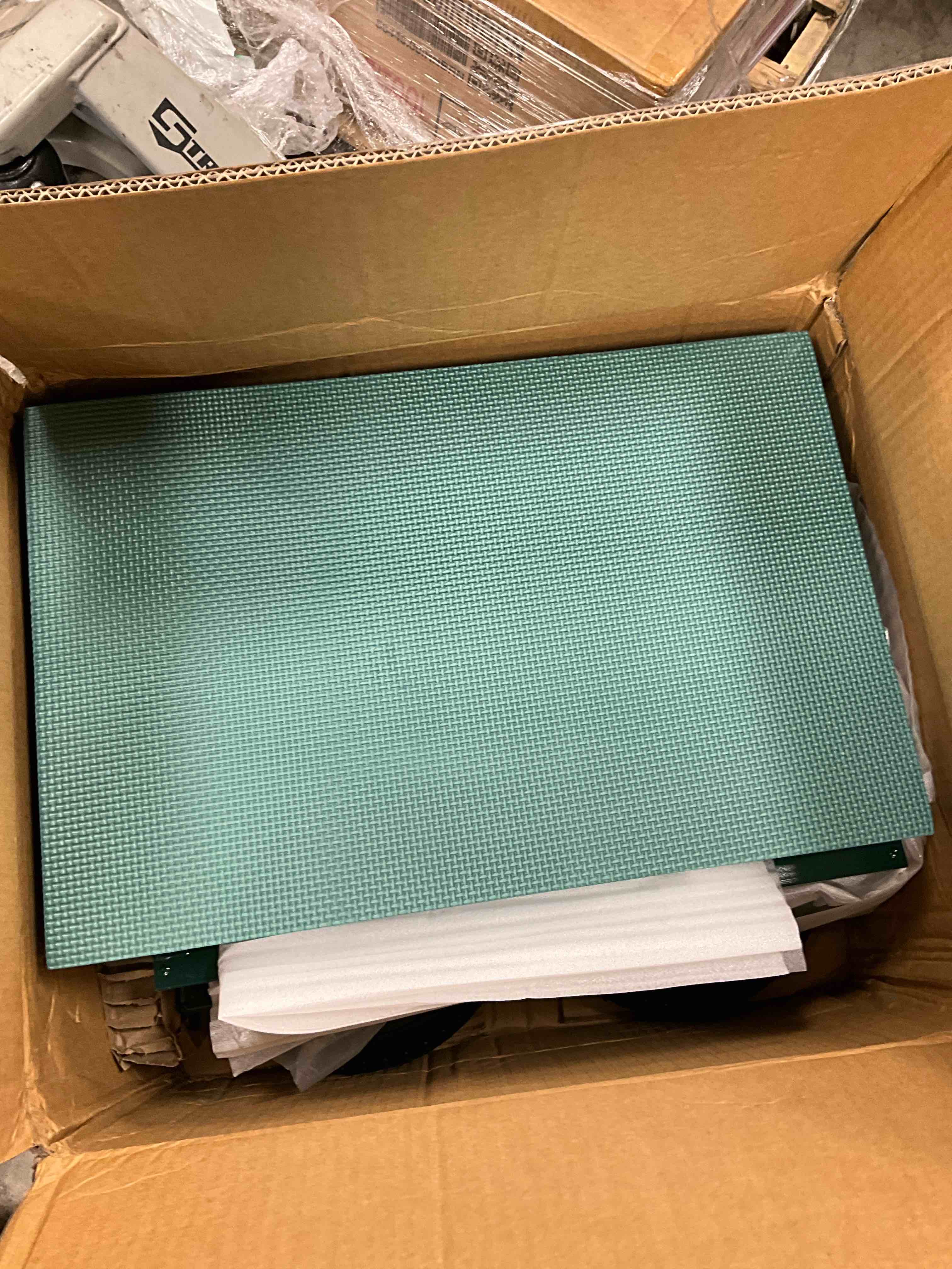 Condition photo showing New/Like New for rolling garden cart with seat, metal rolling garden work seat with wheels, supports up to 400 lbs. for lawn, patio