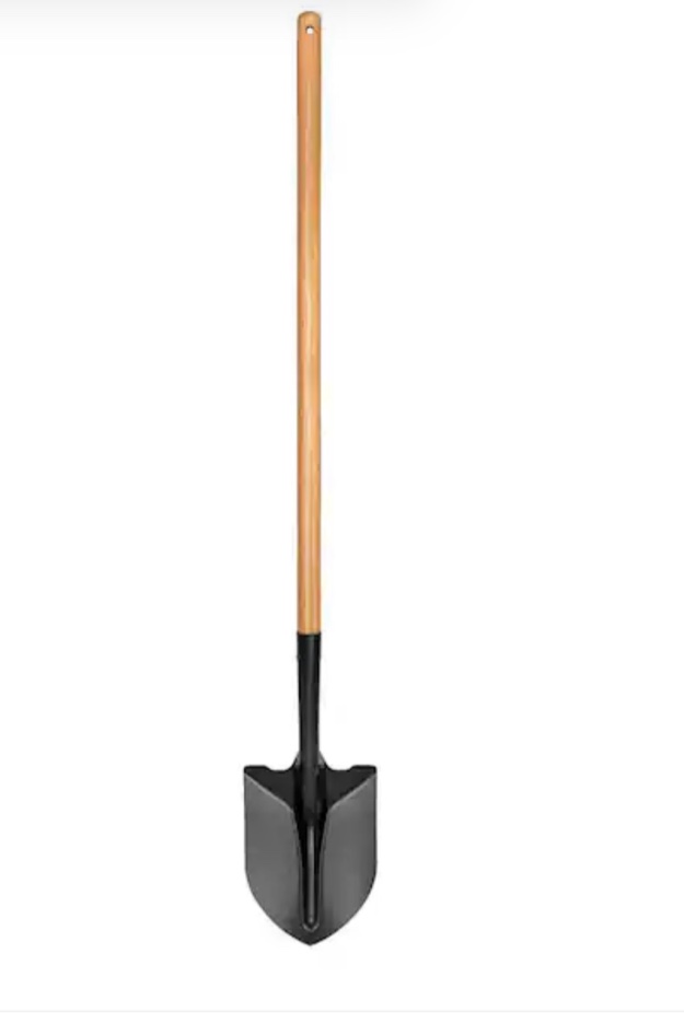 43.3 in. l wood handle digging carbon steel shovel