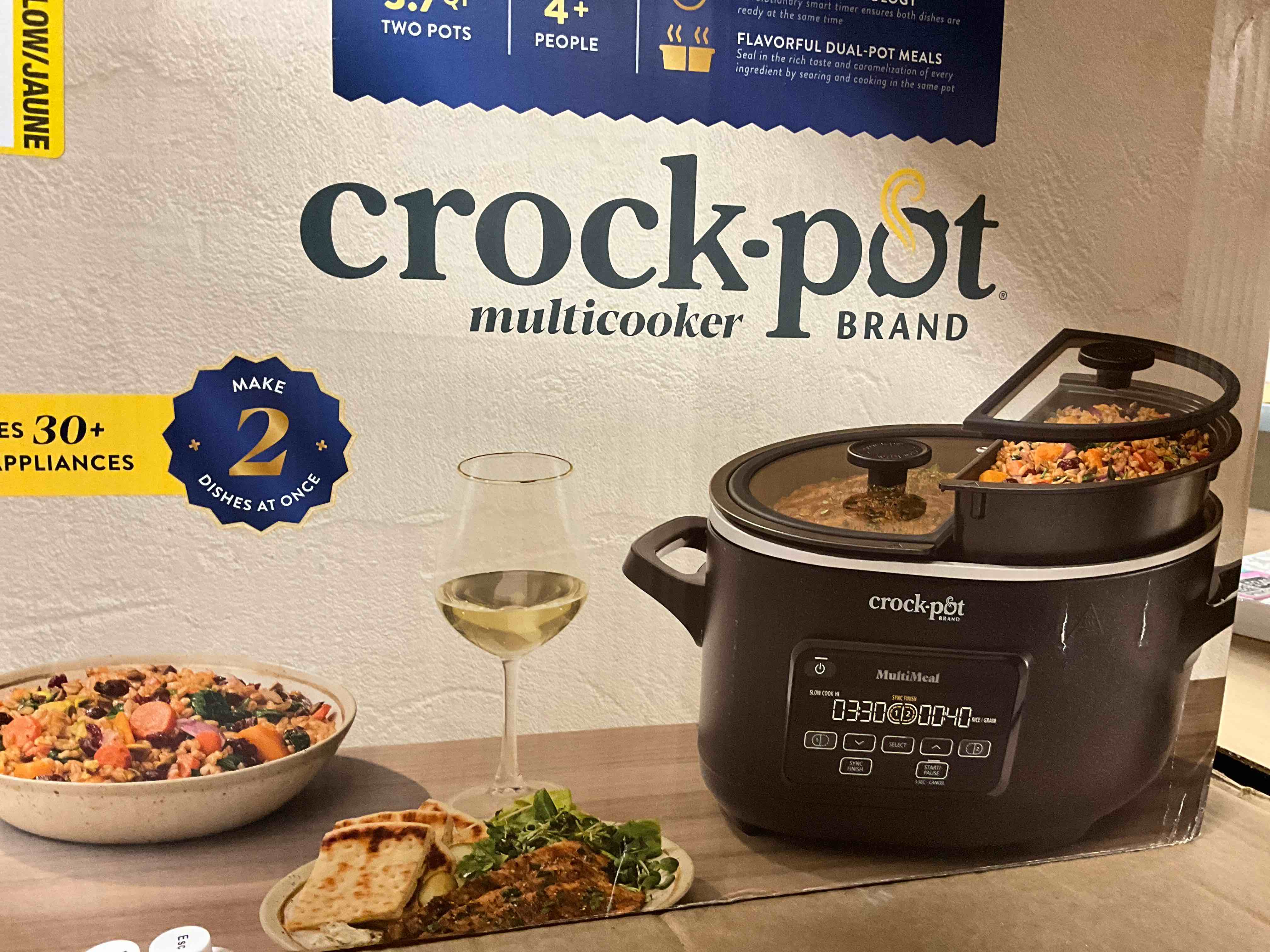 Condition photo showing New/Like New for crock-pot dual-pot multicooker and programmable slow cooker