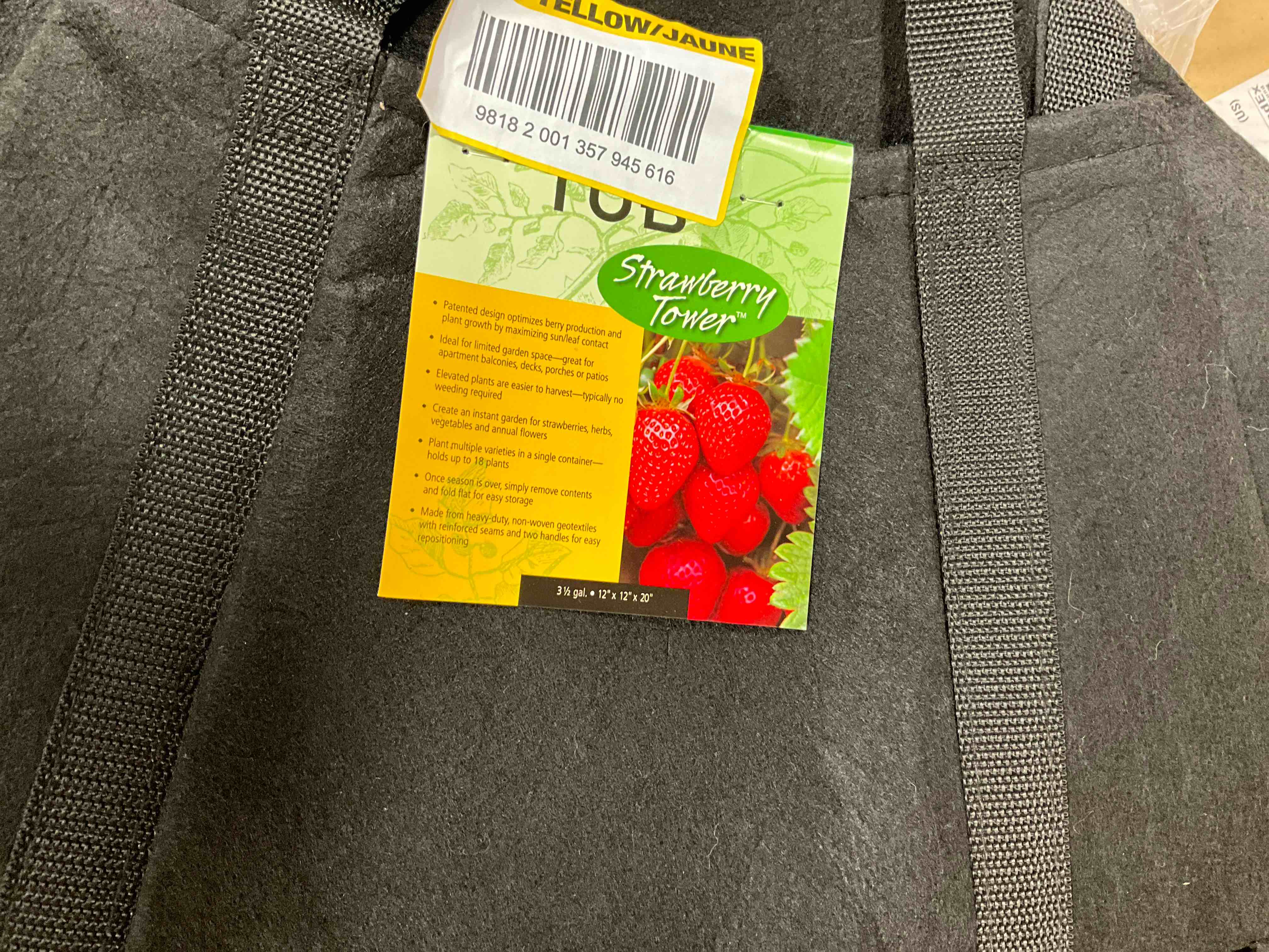 Condition photo showing New/Like New for gardens alive! - grow tub® strawberry tower™ fabric growing container - holds up to 18 plants
