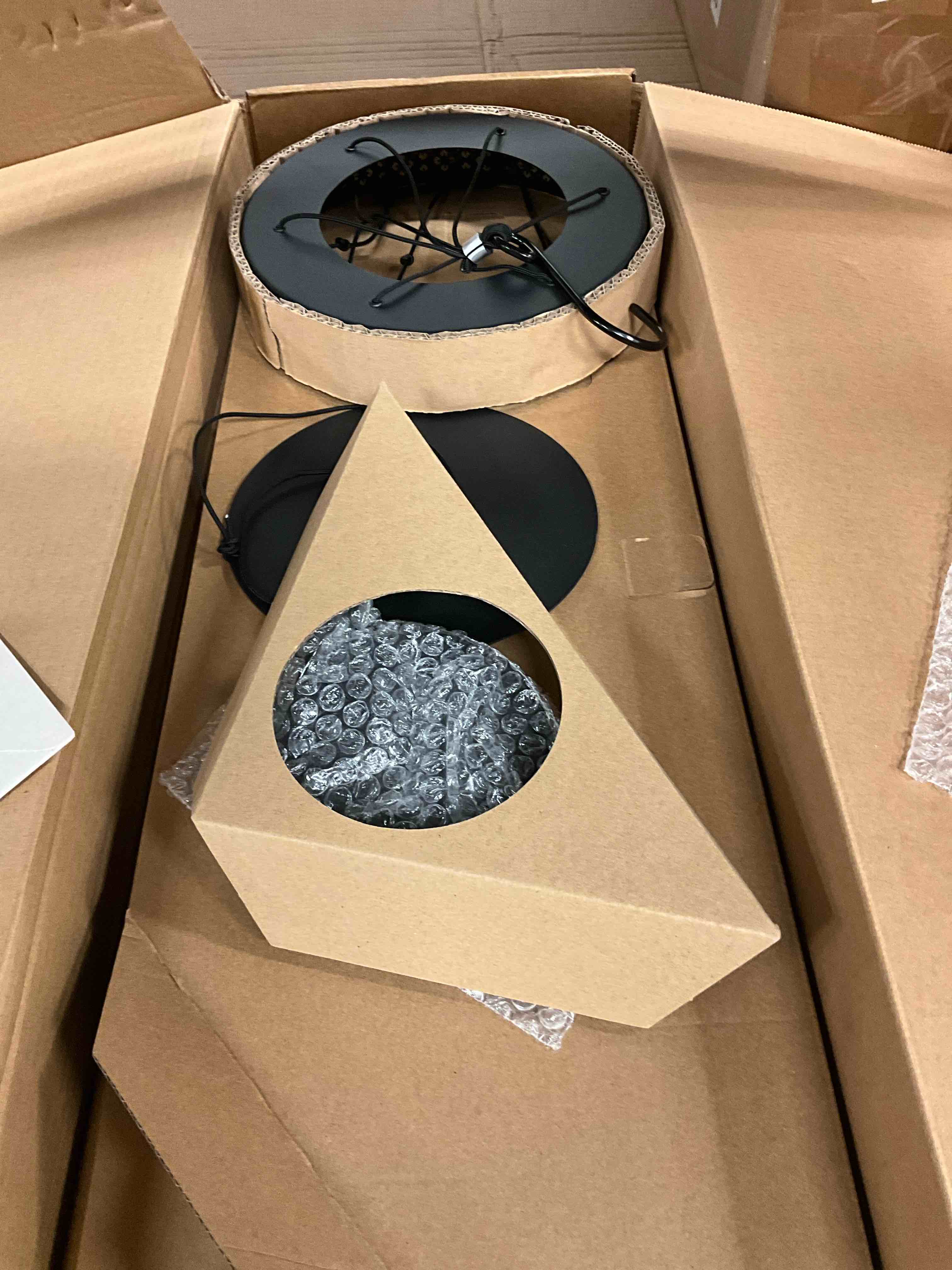 Condition photo showing New/Like New for black wind chimes for outside, 58 in. deep tone wind chimes with 6 tubes, unique large memorial wind chimes, no cabinet