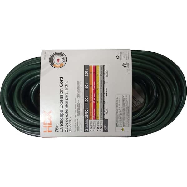 HDX 55 ft. 16/3 Green Outdoor Extension Cord (1-Pack)