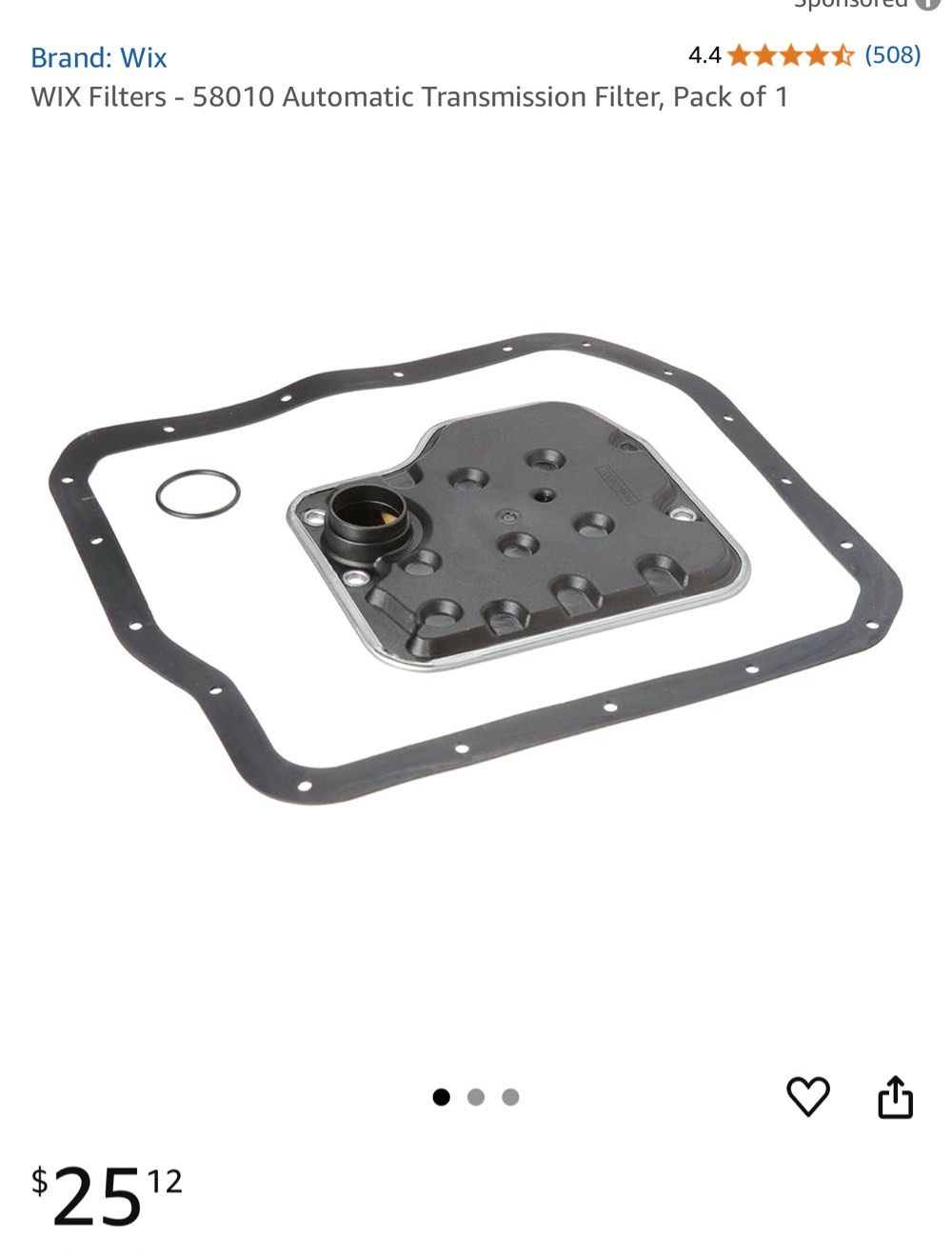 58010 WIX Transmission Filter 