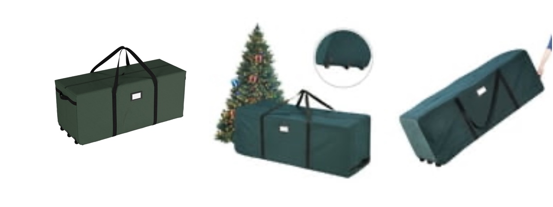 Elf Stor 83-DT5018 Rolling Duffle Christmas Tree Storage Bag-Green, 9 Foot