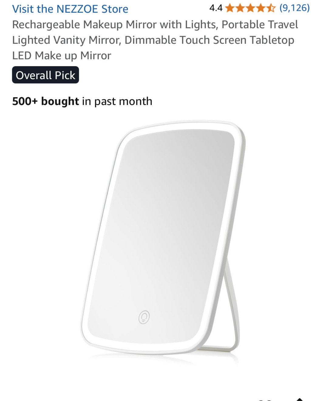 Nezzoe LED Lighted Makeup Mirror 
