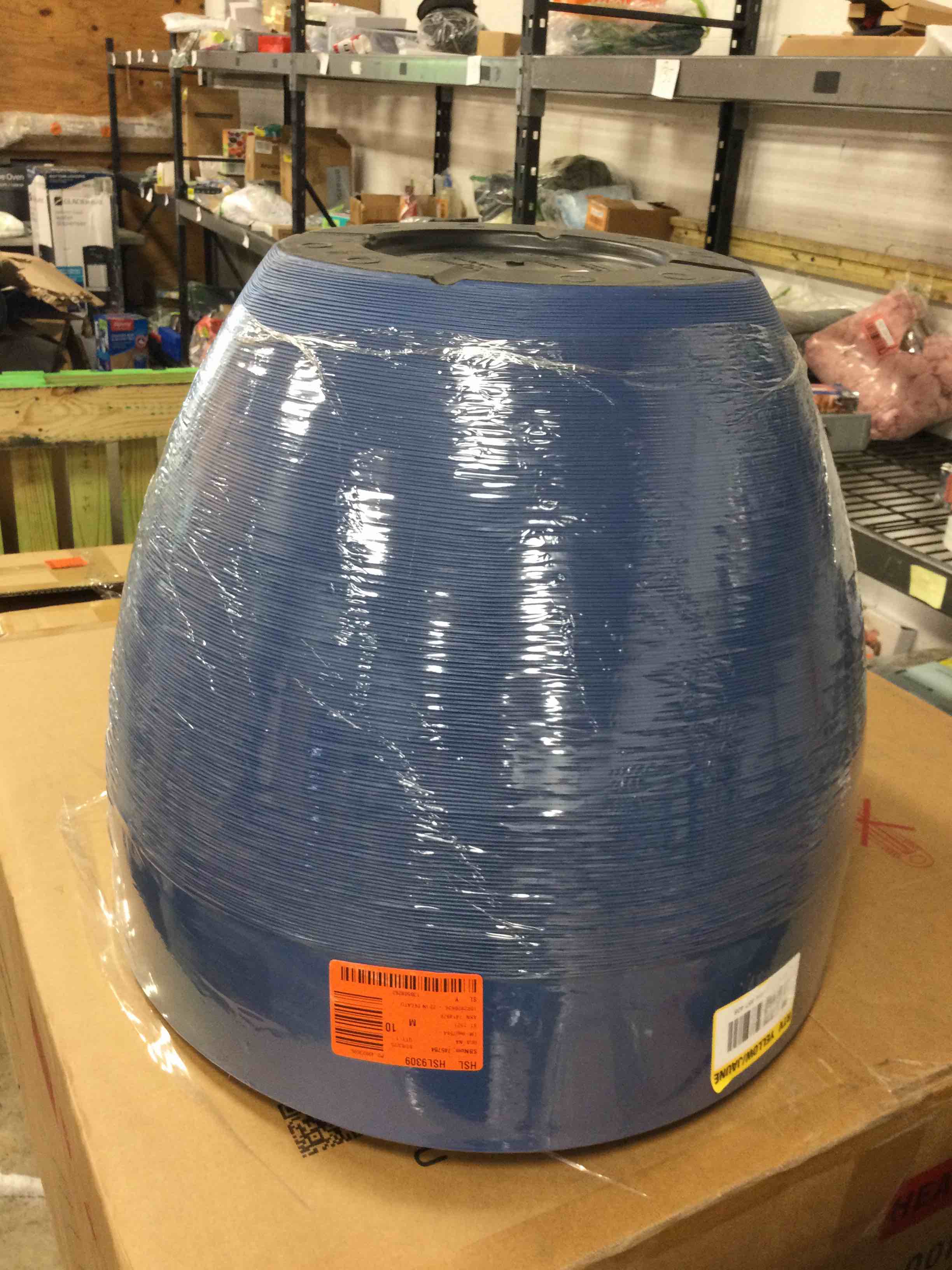 CHG CLASSIC HOME & GARDEN Decatur 22 in. Sapphire Blue Resin Planter