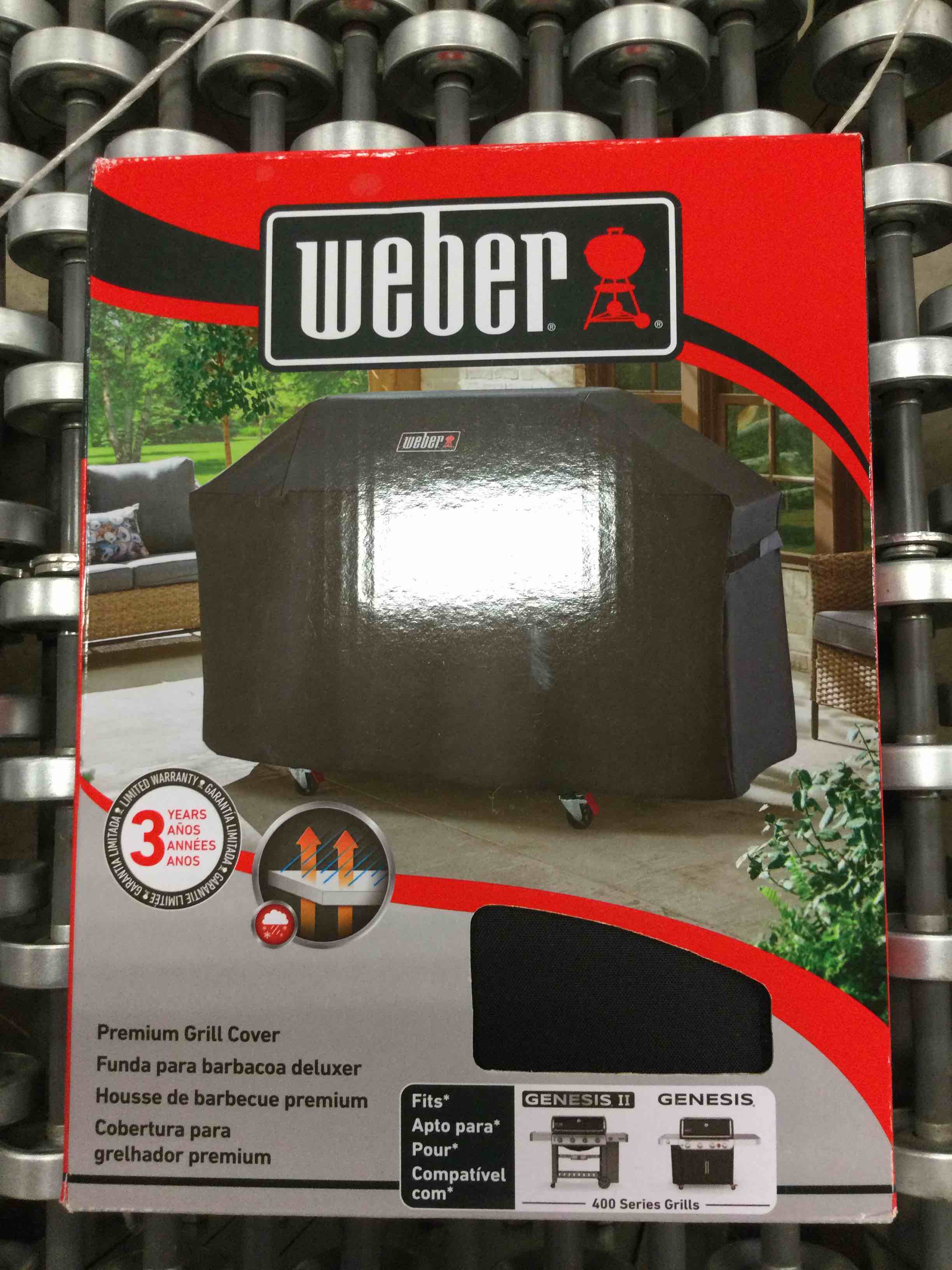 Weber - Genesis 400 Series Premium Gas Grill Cover - Black