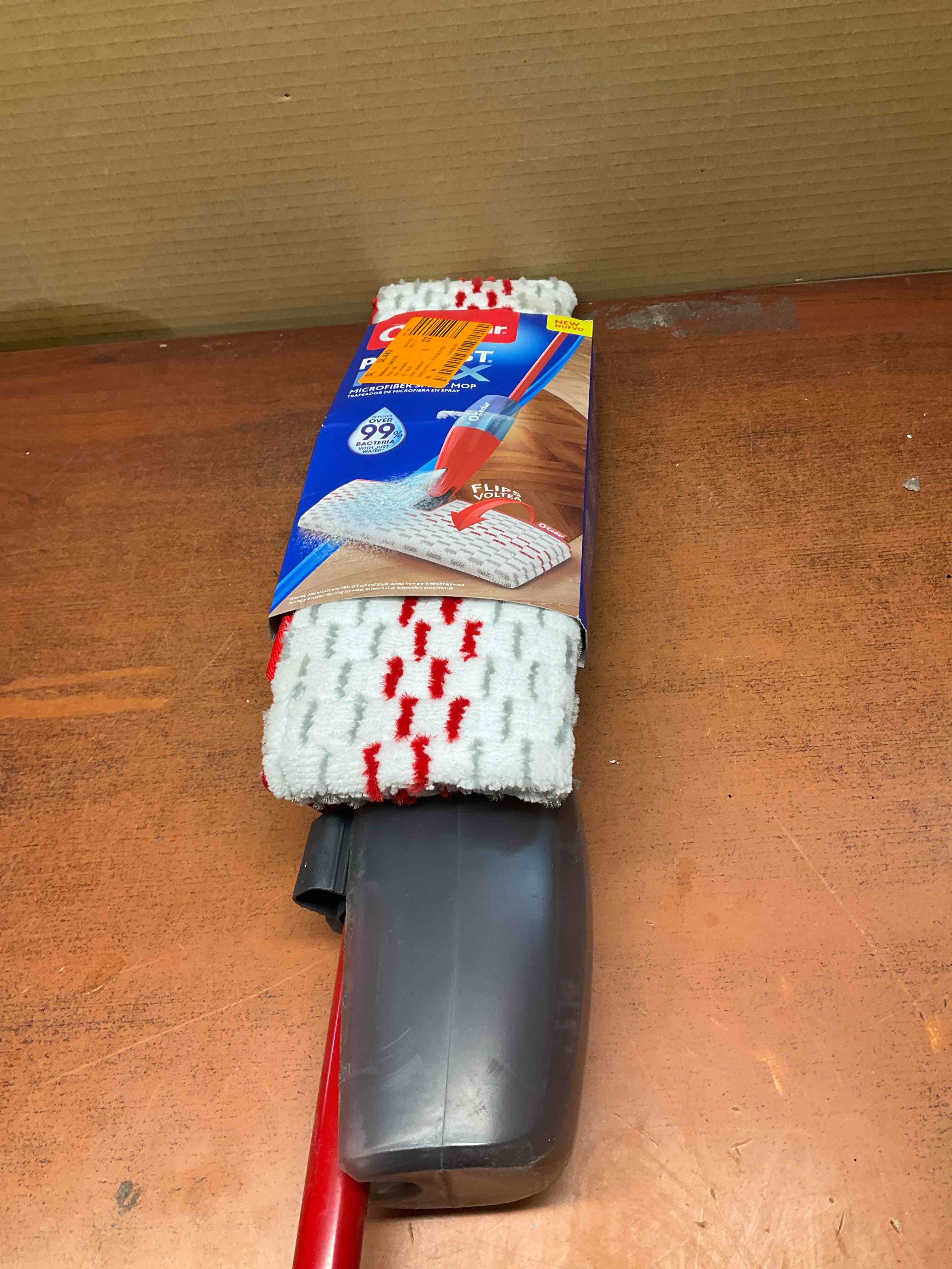 O-Cedar ProMist Max Microfiber Assembled Spray Mop** mop head is dusty from shipping **