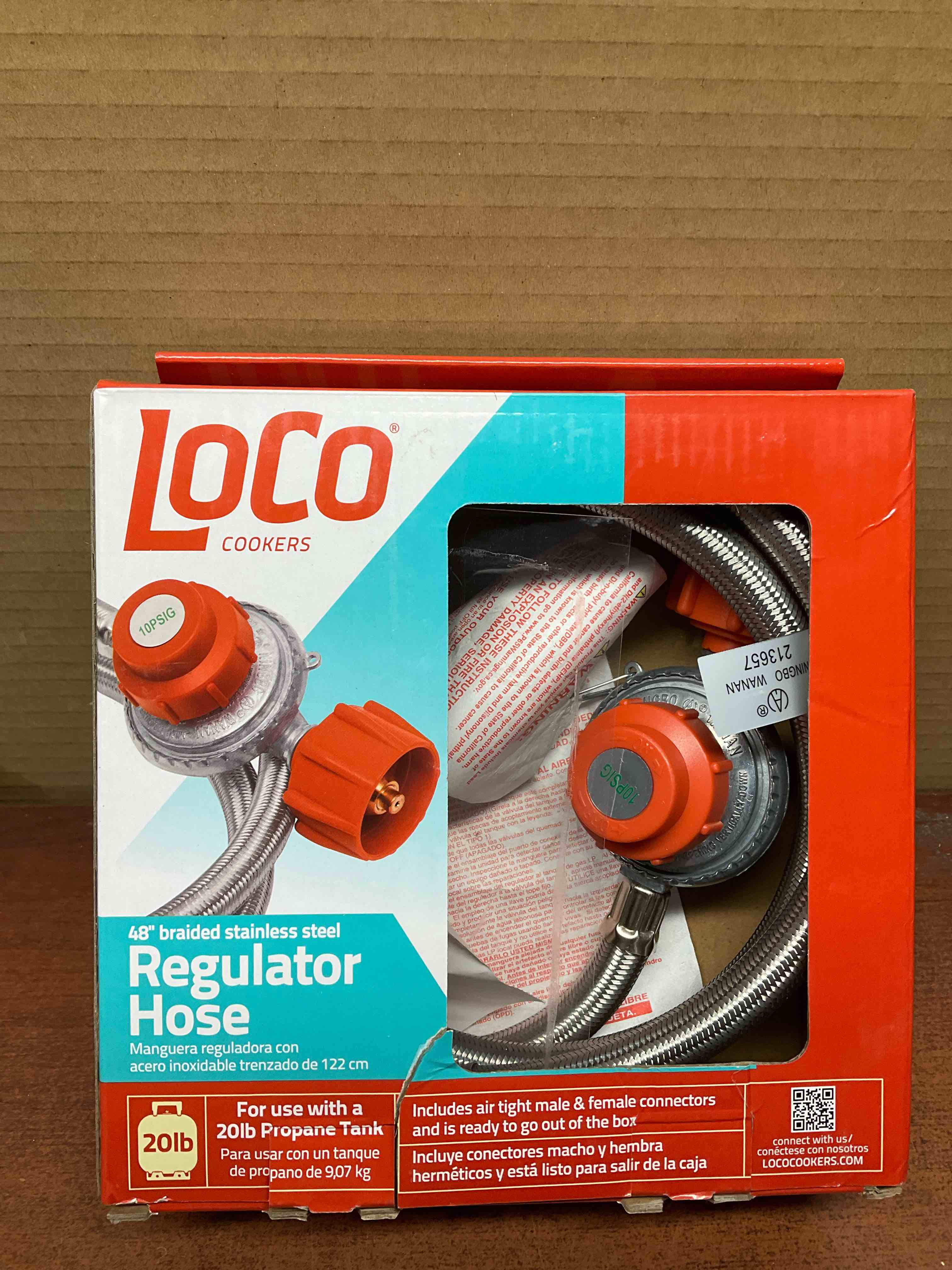 5/8 in. H Pressure Steel-Braided Regulator Hose