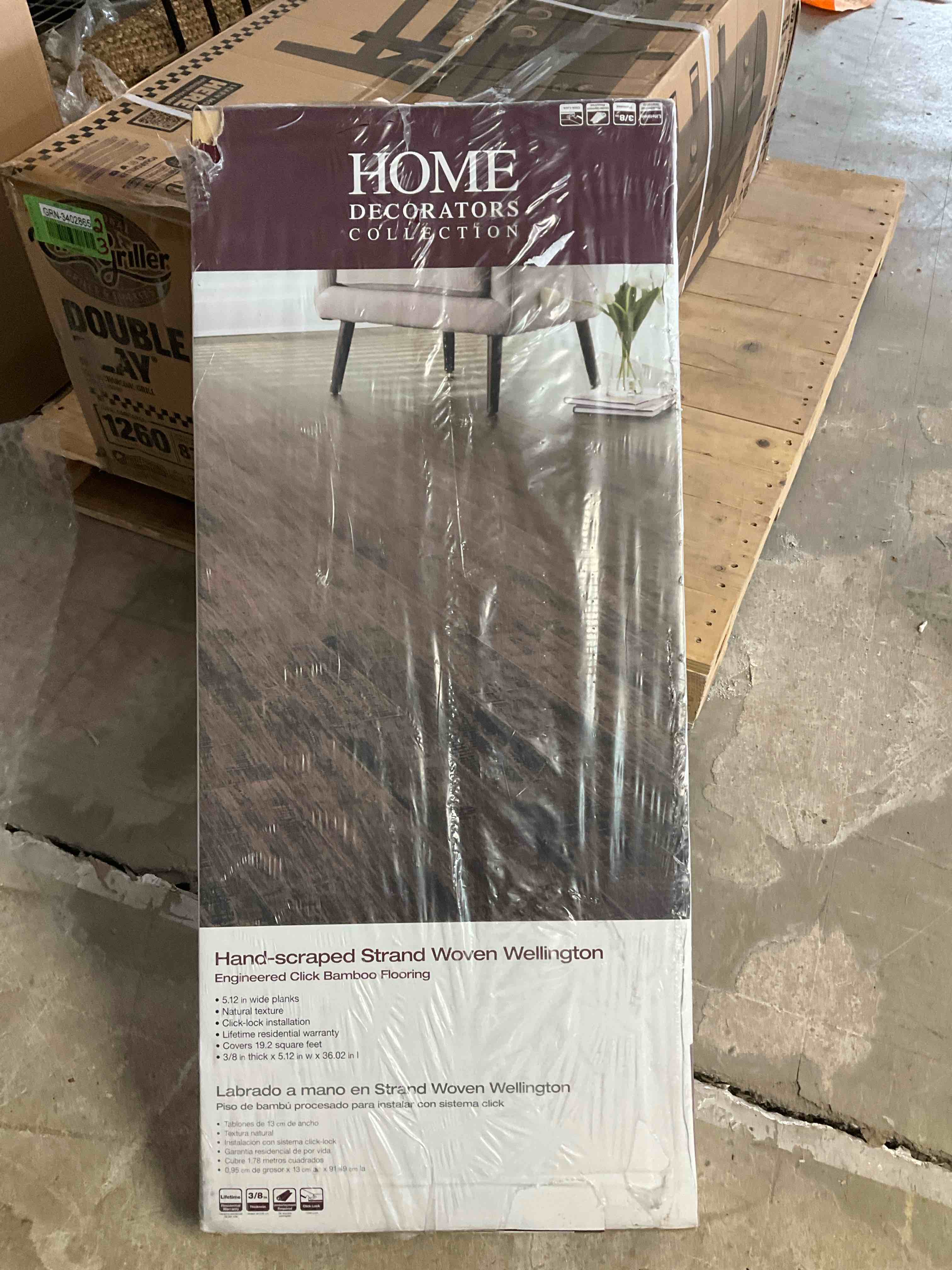 Wellington 3/8 in. T x 5.1 in. W Hand Scraped Strand Woven Engineered Bamboo Flooring (19.2 sqft/case)