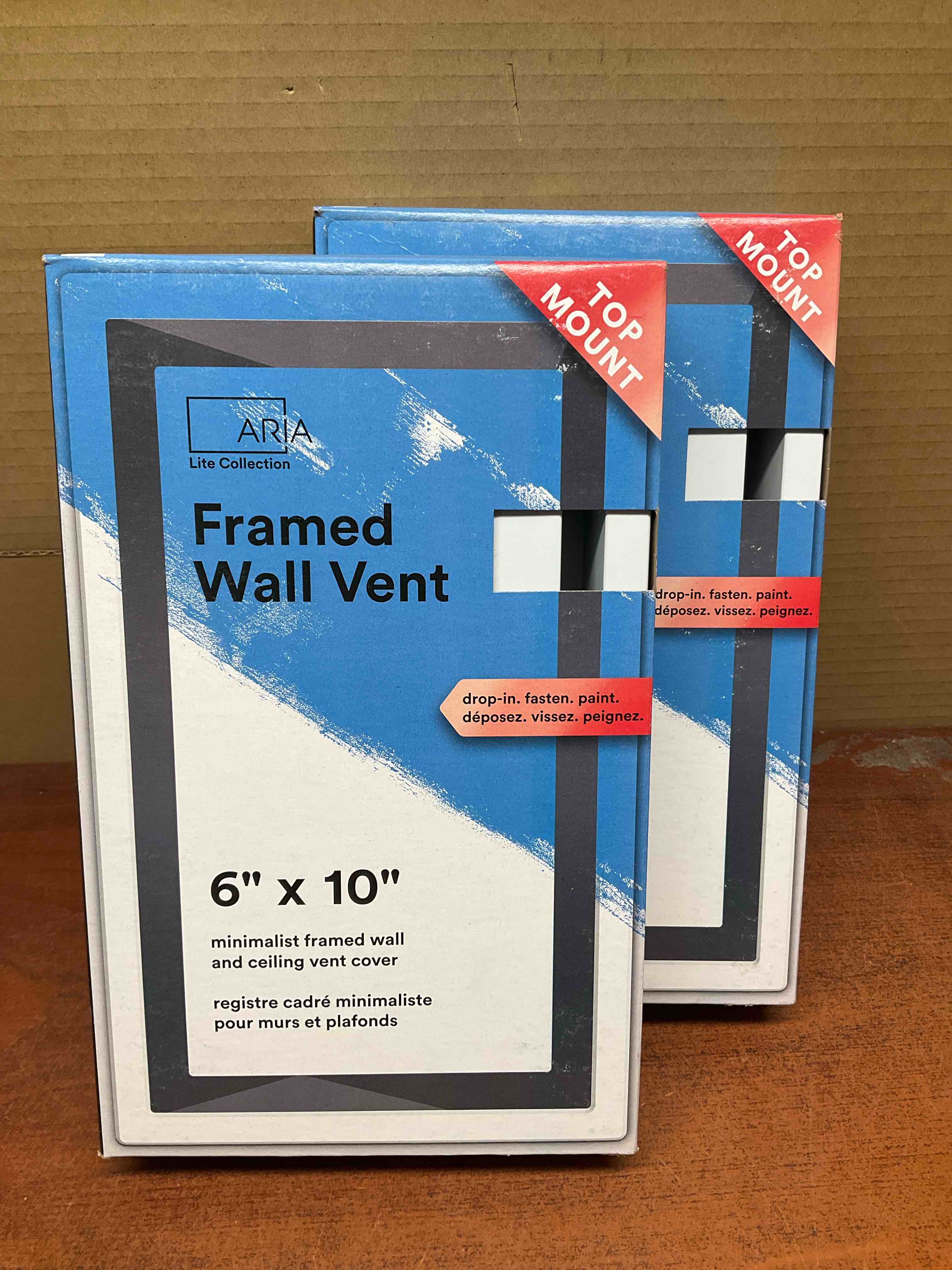 FITTES Aria Lite 10 in. x 6 in. White Framed Wall Vent