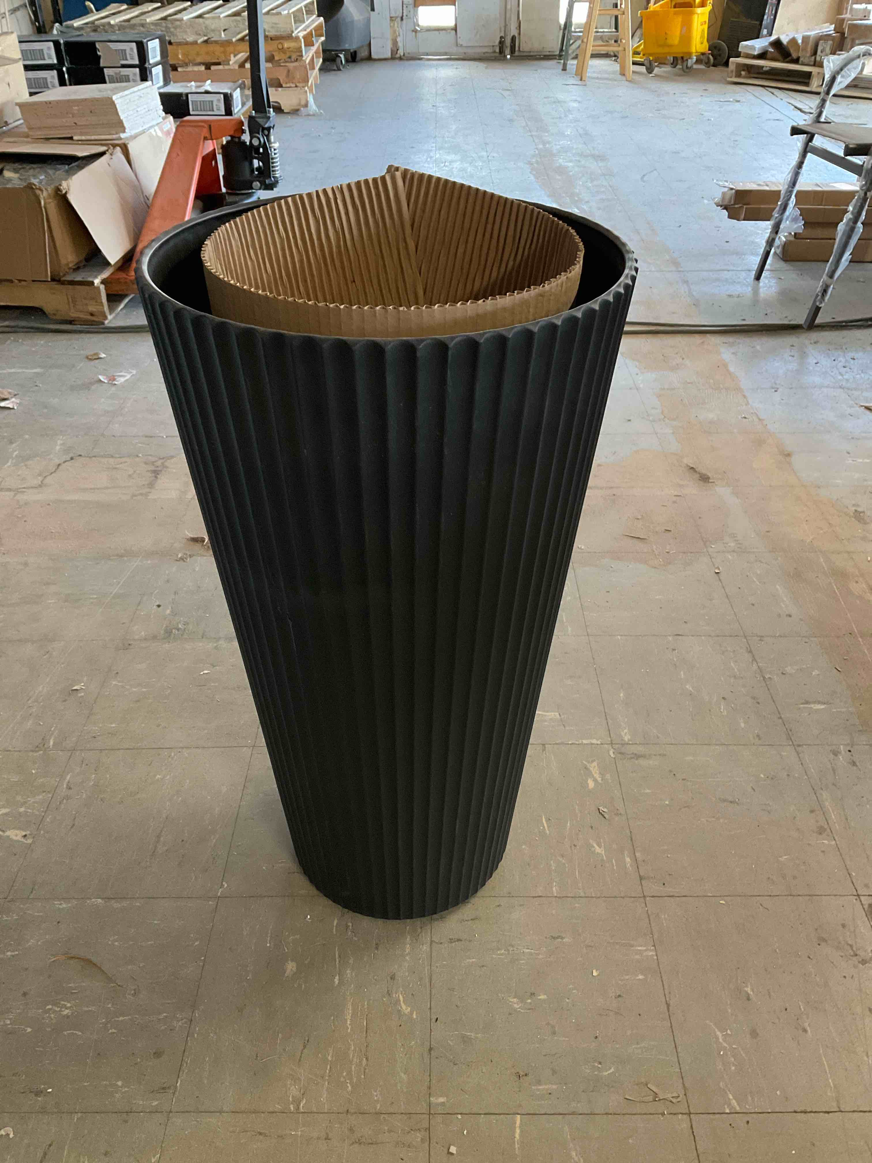 Veradek Demi Series 26 Tall Plastic-Stone Planter - Black