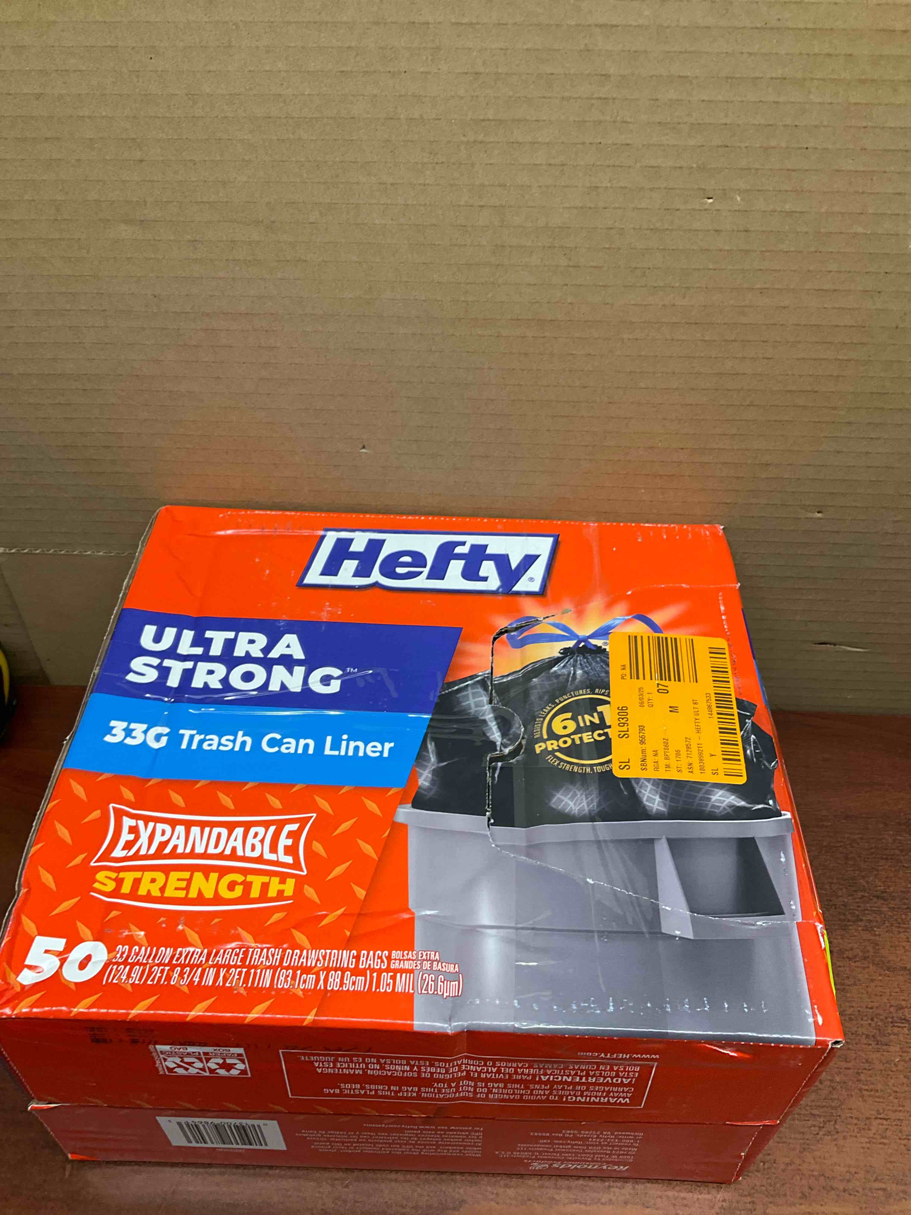 Ultra Strong 33 Gal. Draw String Trash Bags (50-Count) (D)