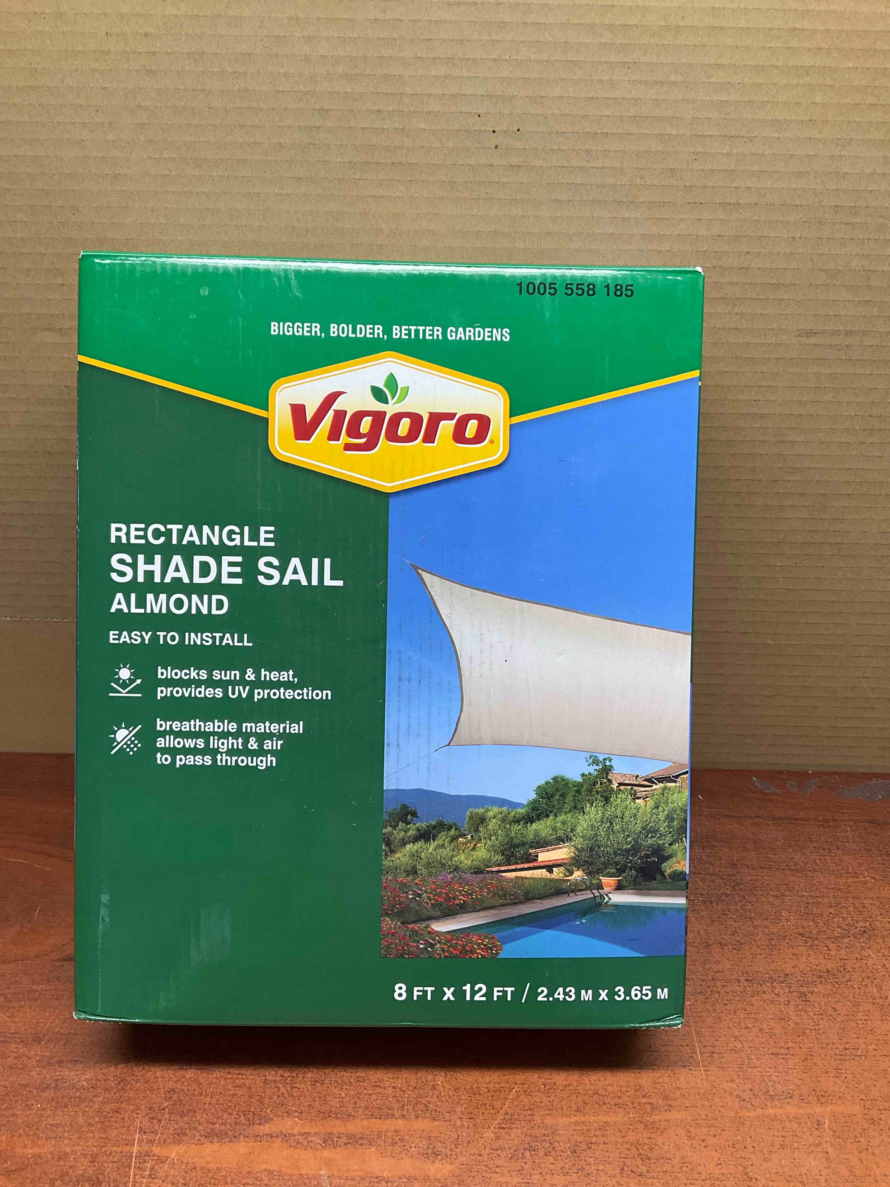 New Shade Sail Almond Rectangle 8 ft. x 12 ft.