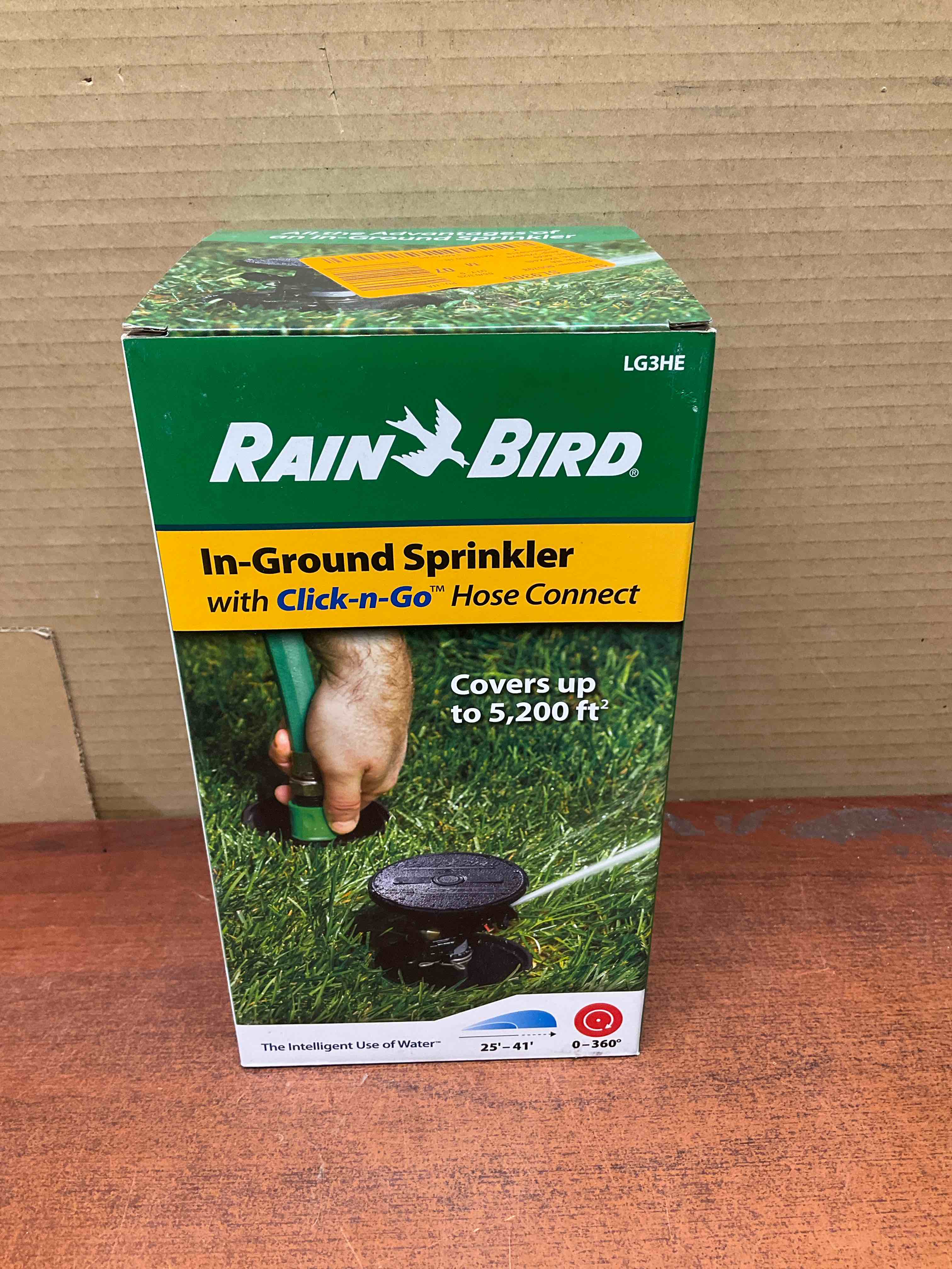 Rain Bird LG3HE In-Ground Impact Sprinkler with Click-N-Go Hose Connect  Kit  Black