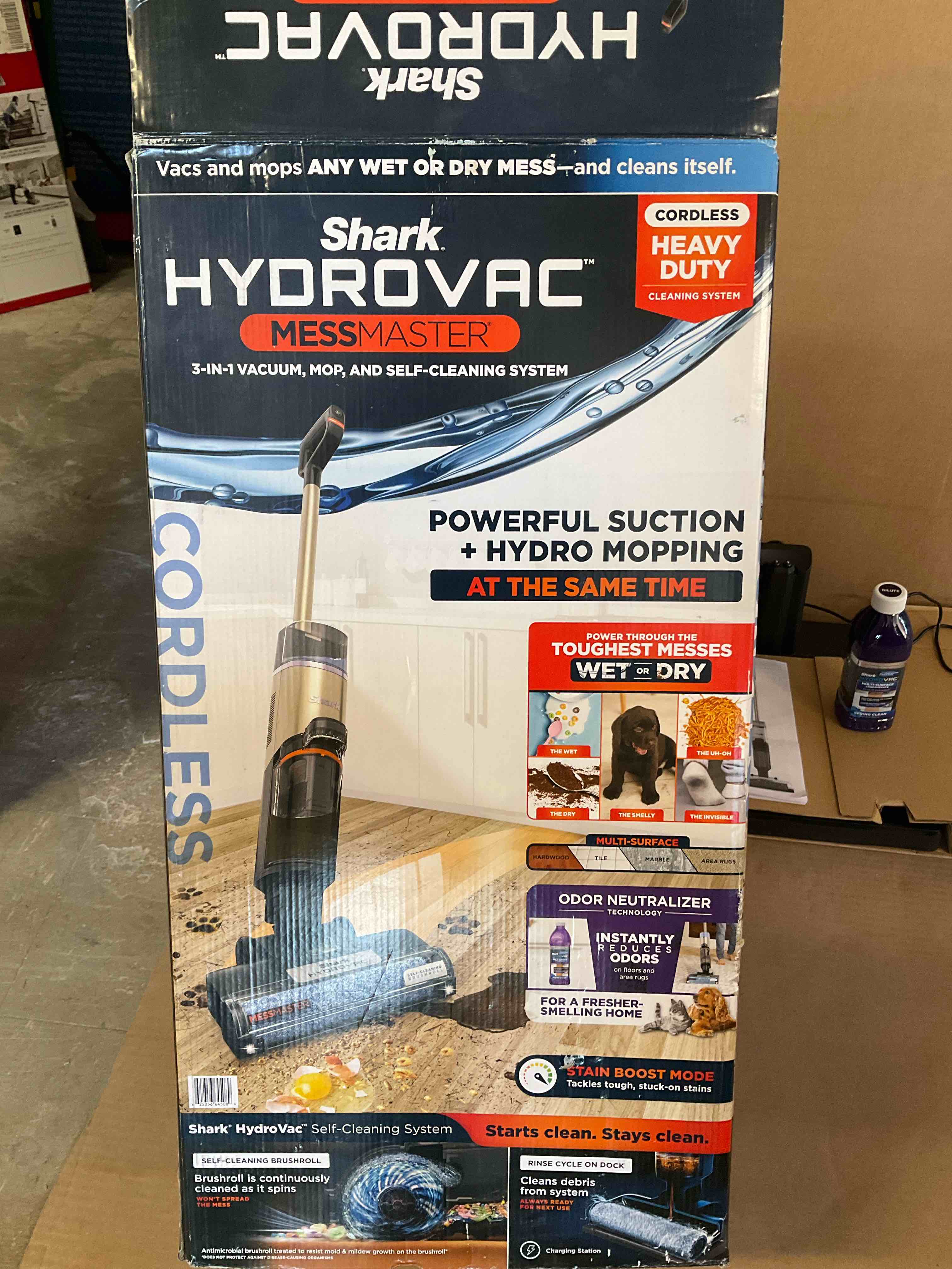 Shark - HydroVac MessMaster Heavy Duty Cordless 3-in-1 Vacuum, Mop and Self-Cleaning System For Floors & Area Rugs - Multi