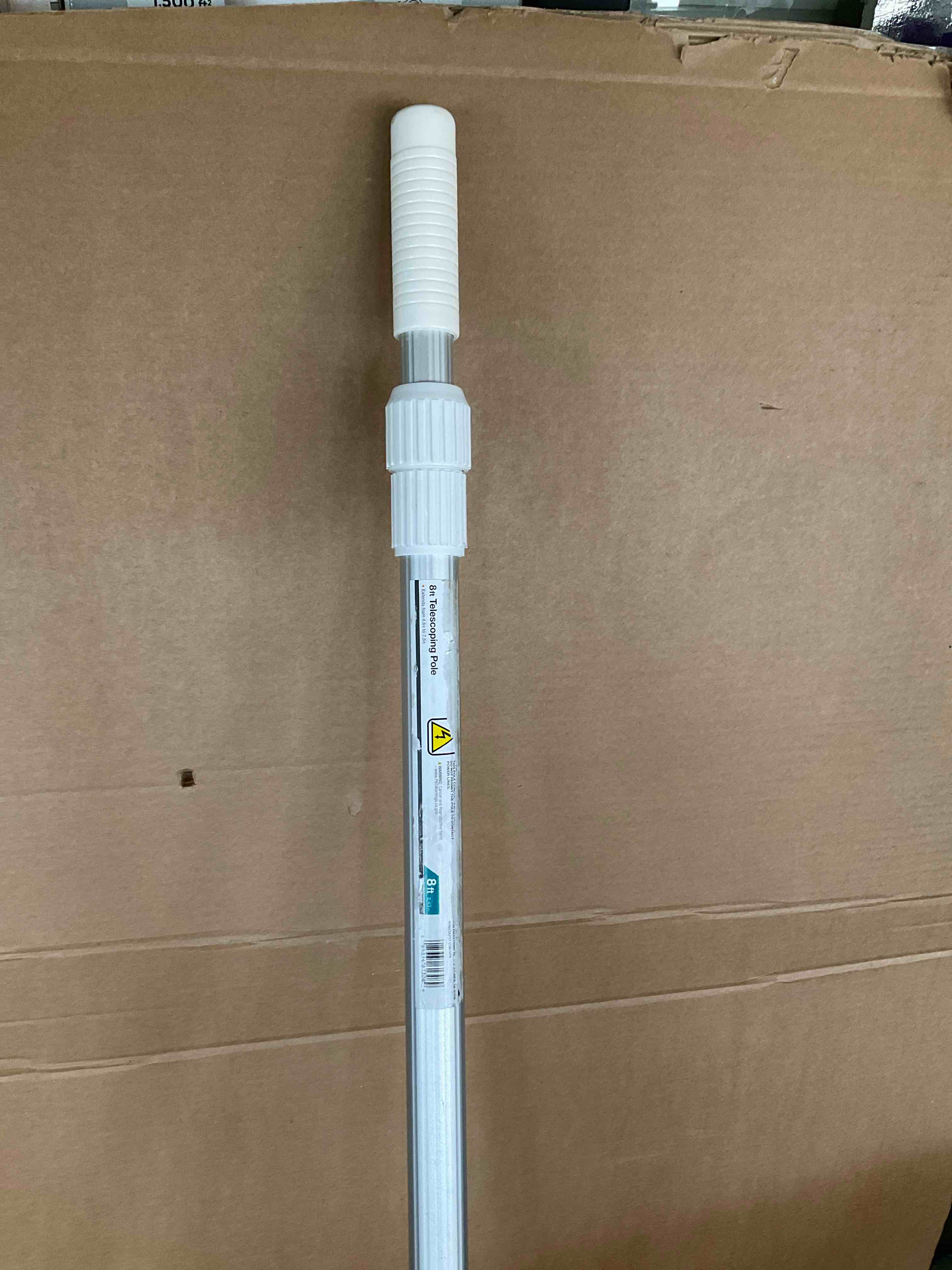 Hdx 8 Ft. Telescoping Swimming Pool Pole 2 Pieces Rigid Aluminium Durable