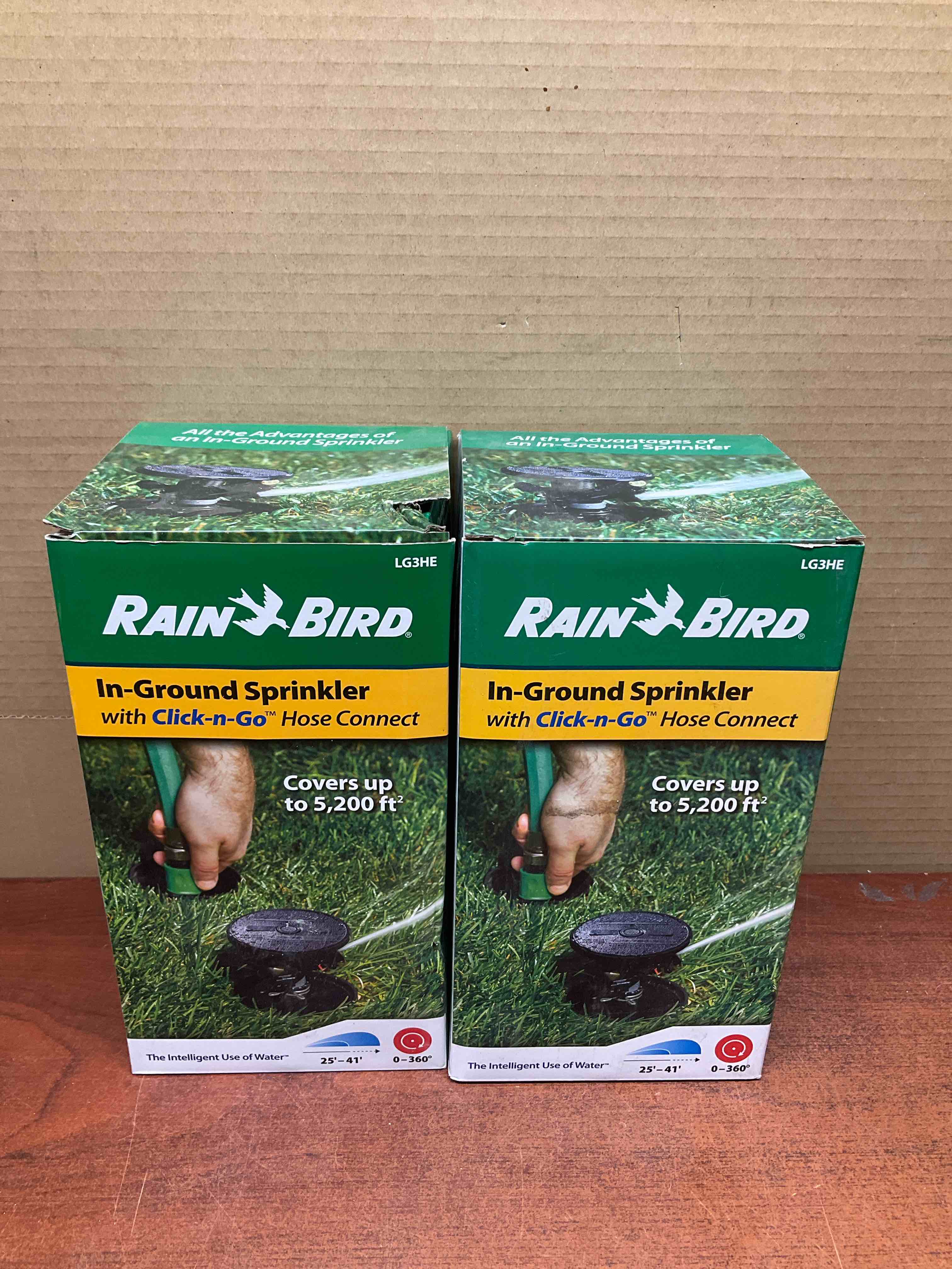 Rain Bird LG3HE In-Ground Impact Sprinkler with Click-N-Go Hose Connect  Kit  Black