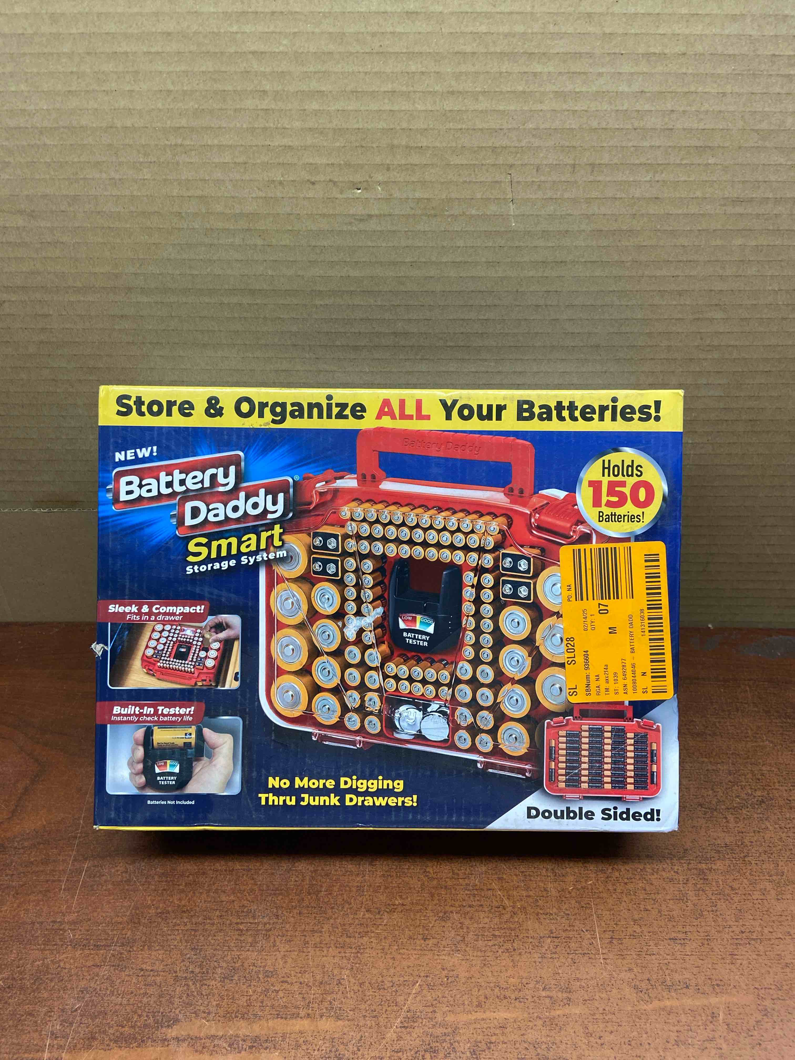 Ontel Battery Daddy Smart  Battery Storage System with Built in Battery Tester to Hold Various Sizes Batteries