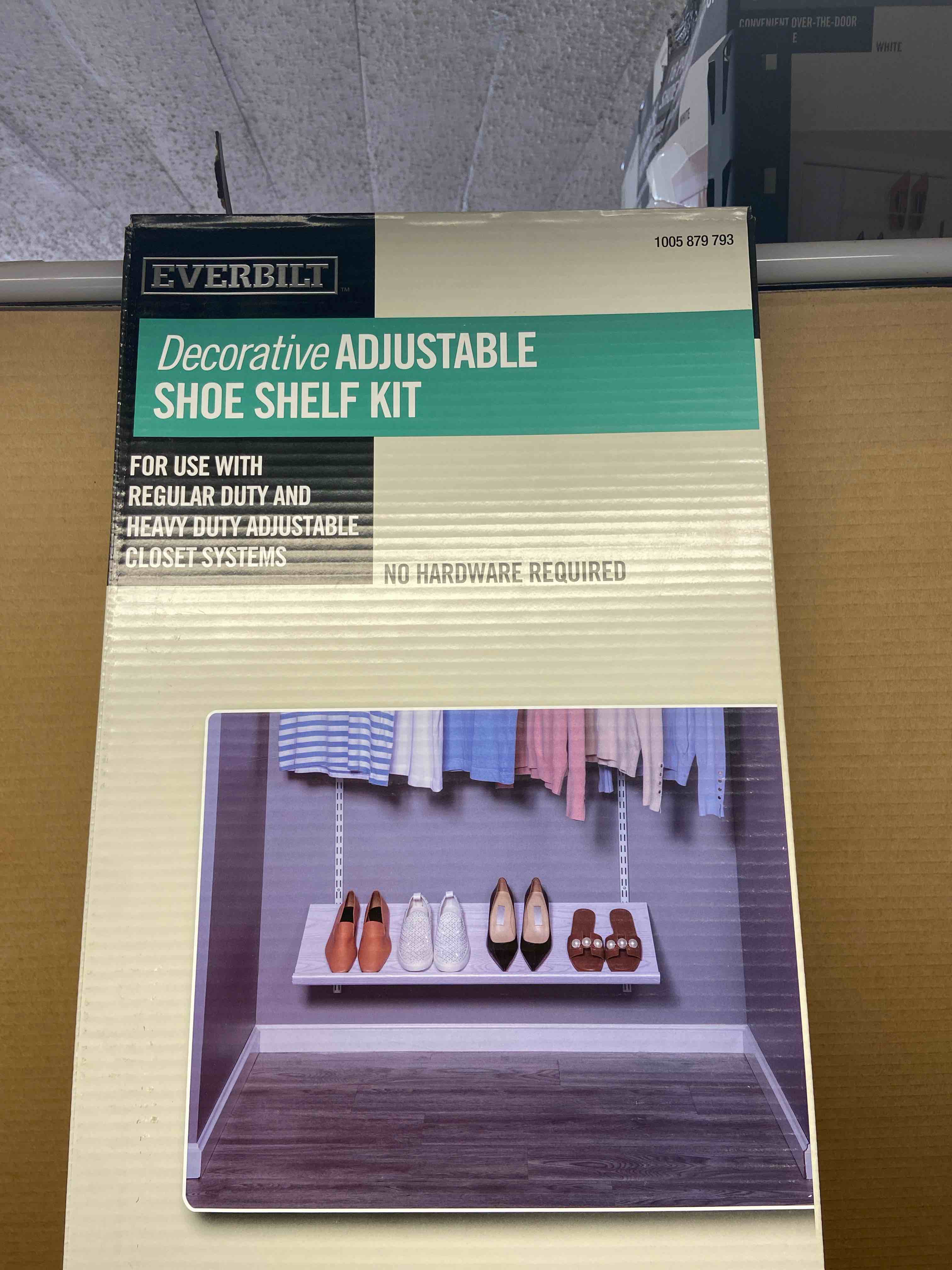 decorative adjustable shoe shelf kit
