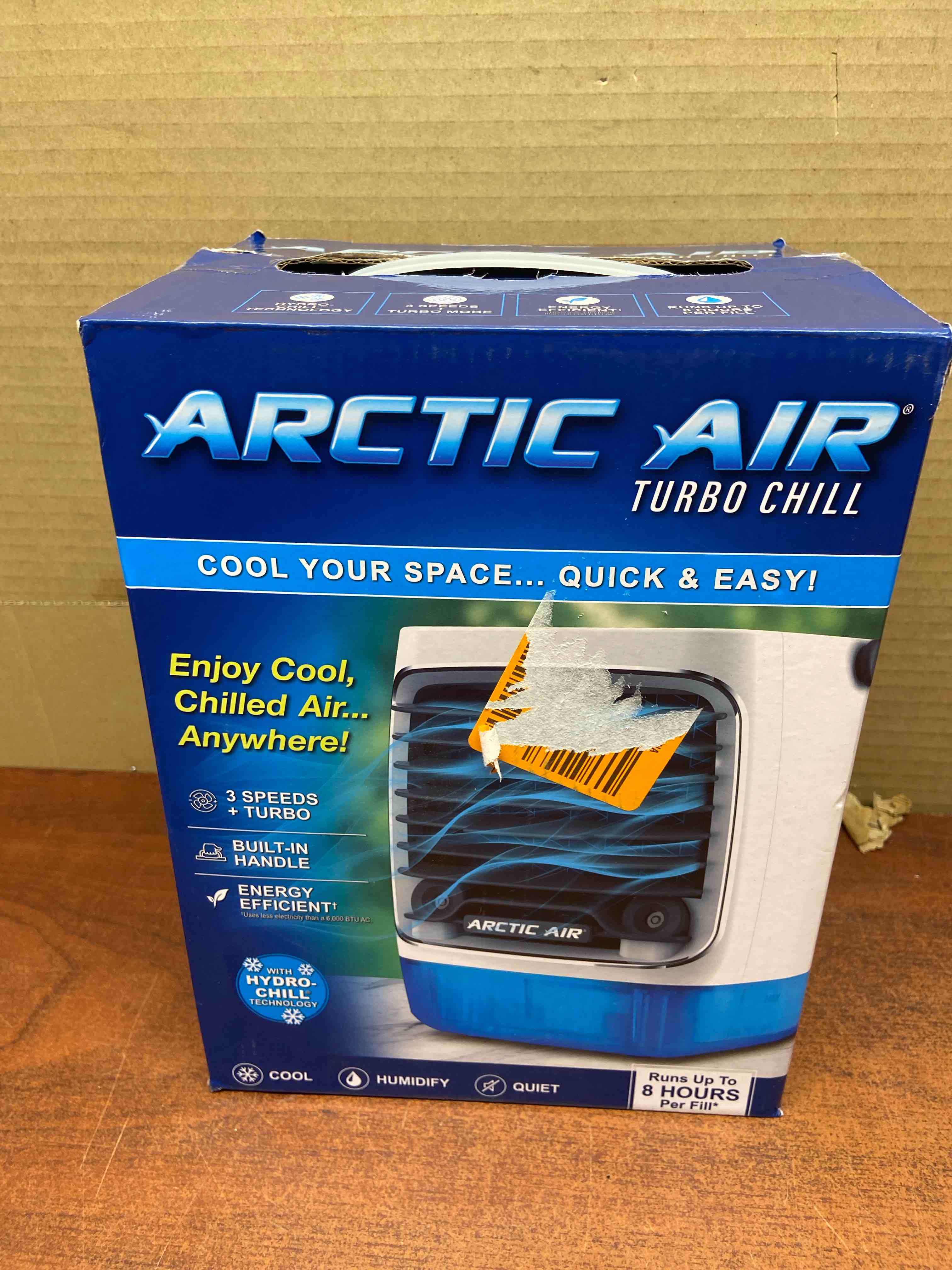 Turbo Chill Desktop Evaporative Space Cooler with LED Nightlight