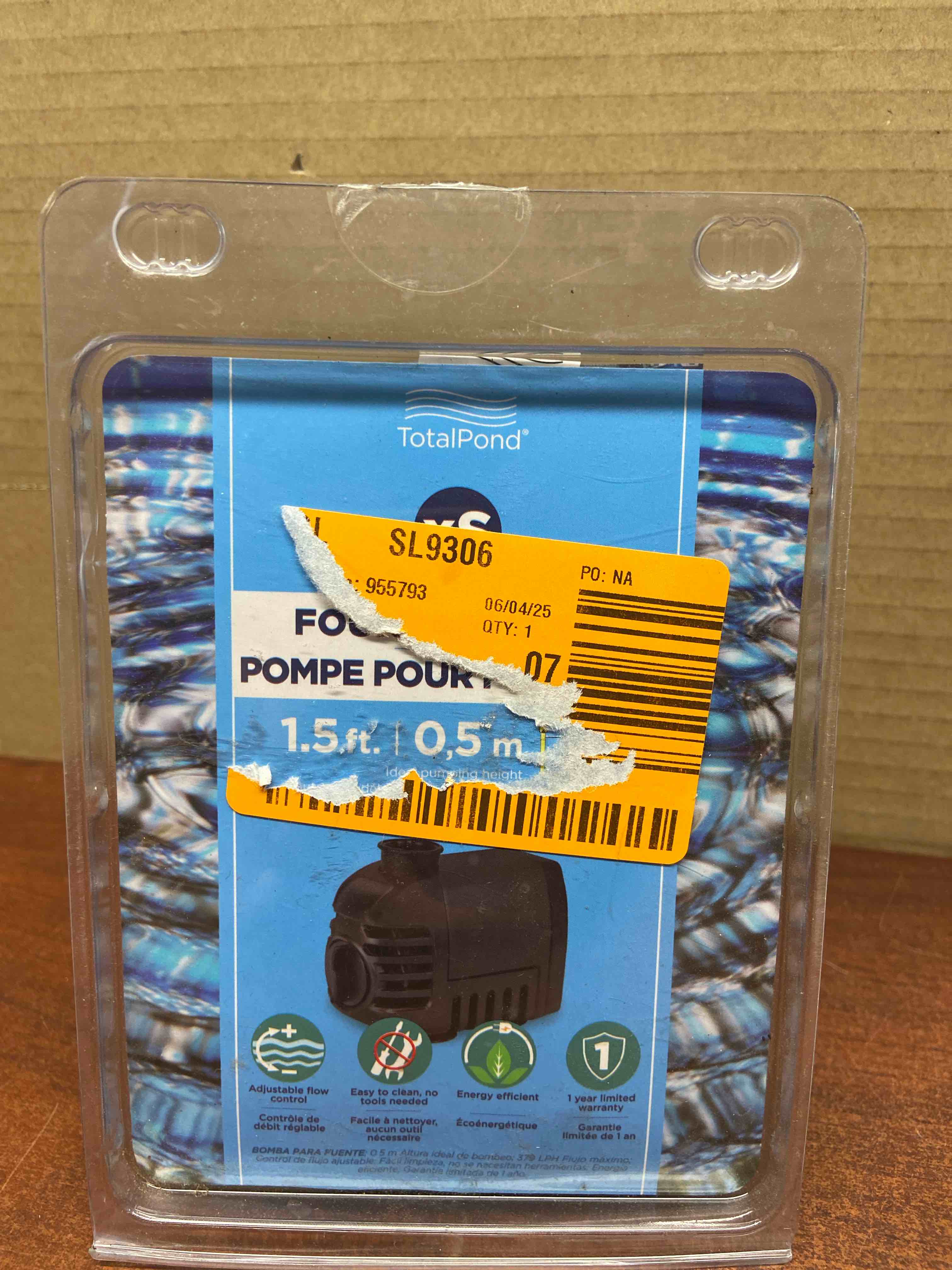 totalpond 70 gph fountain pump
