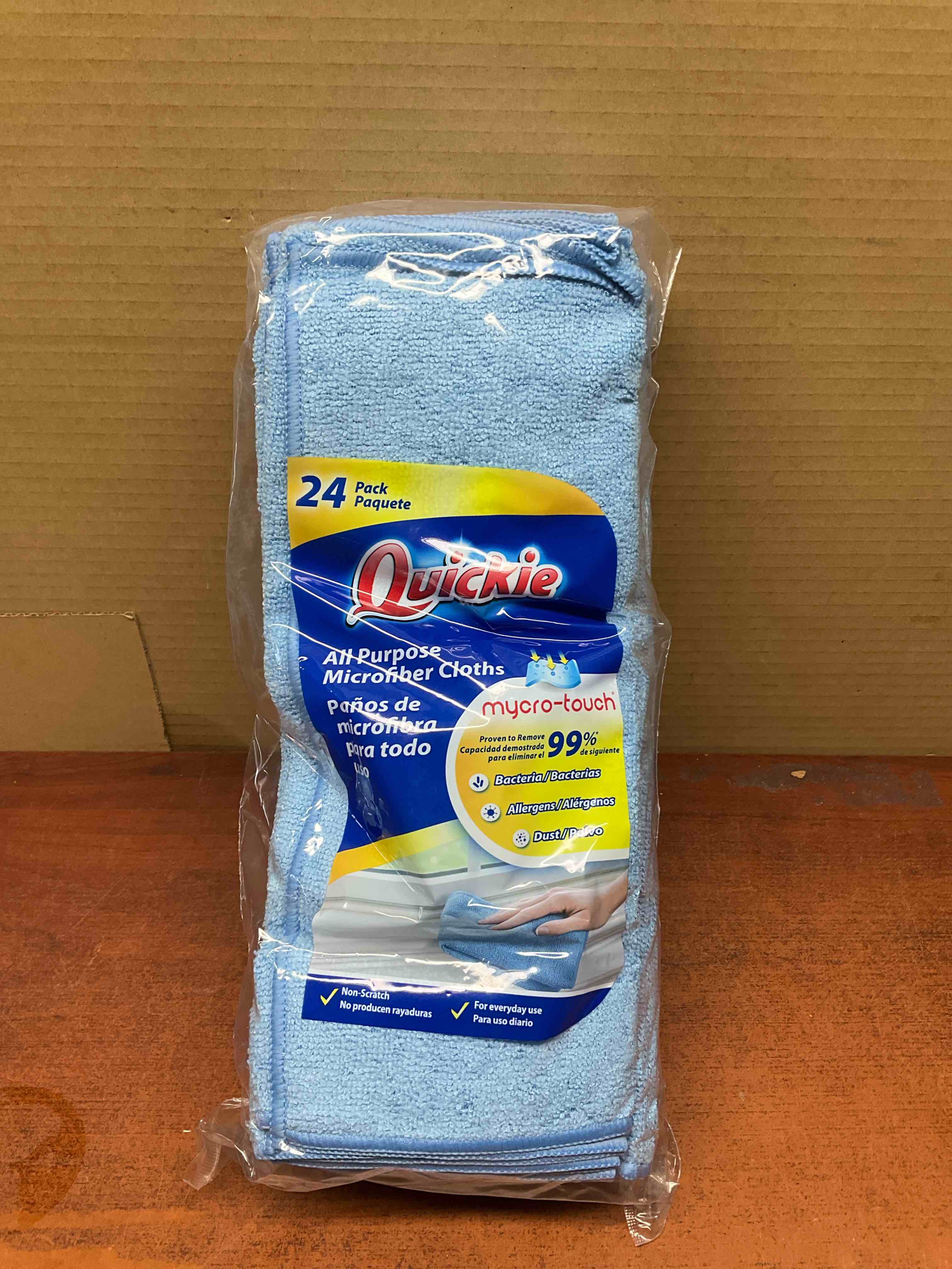 Quickie Microfiber Towels, 24-Pack, Blue