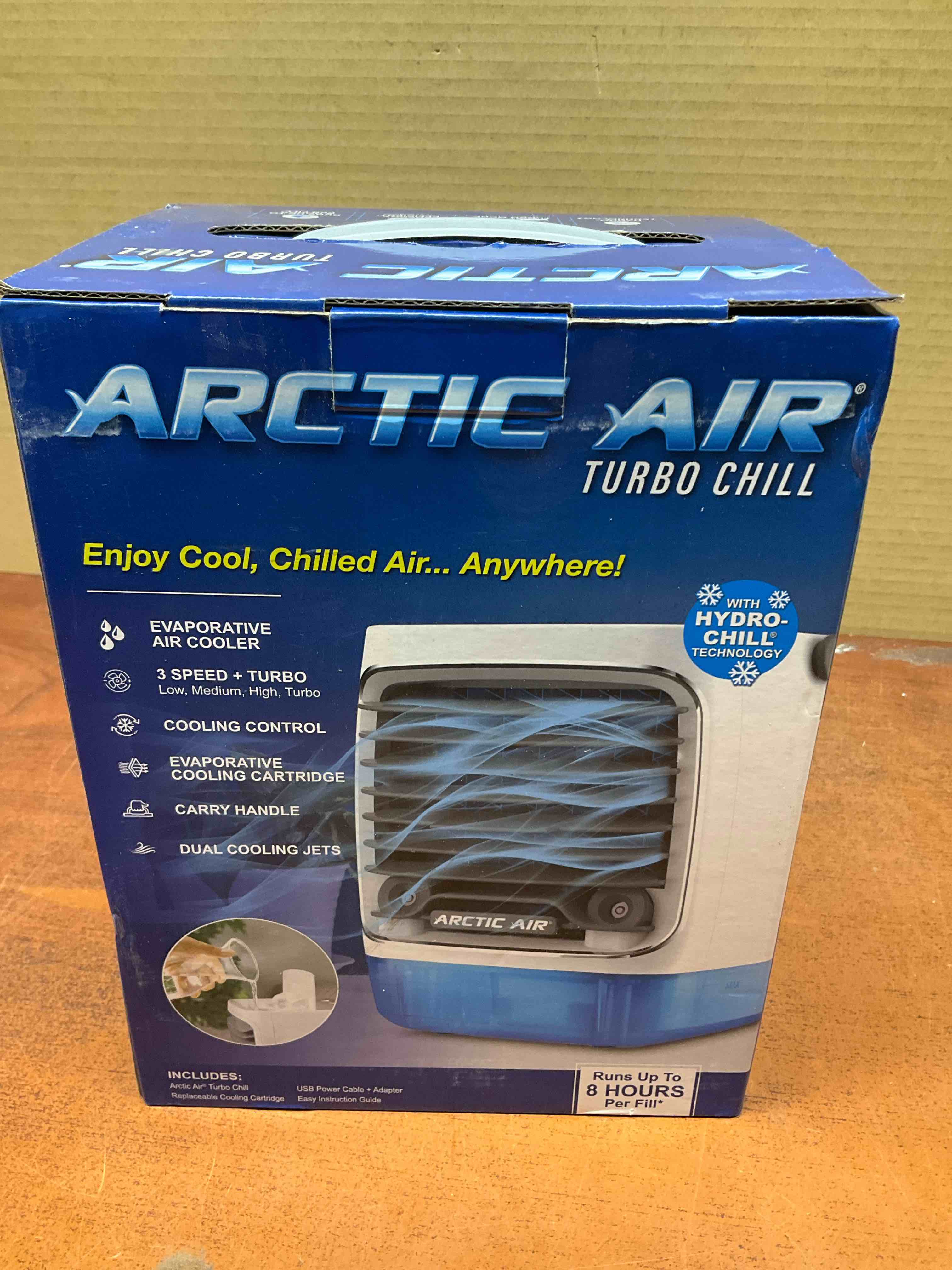 Turbo Chill Desktop Evaporative Space Cooler with LED Nightlight