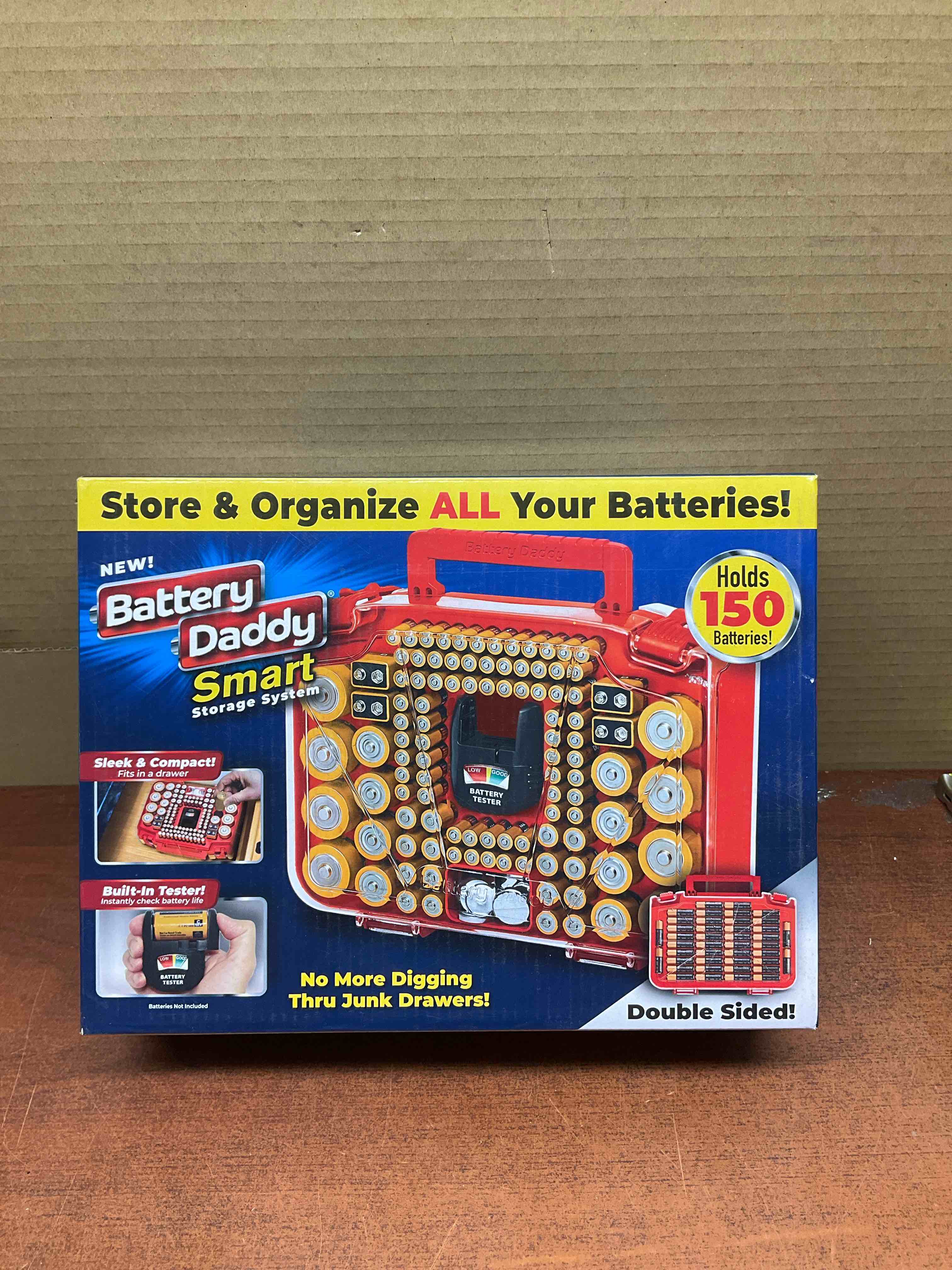 Ontel Battery Daddy Smart  Battery Storage System with Built in Battery Tester to Hold Various Sizes Batteries