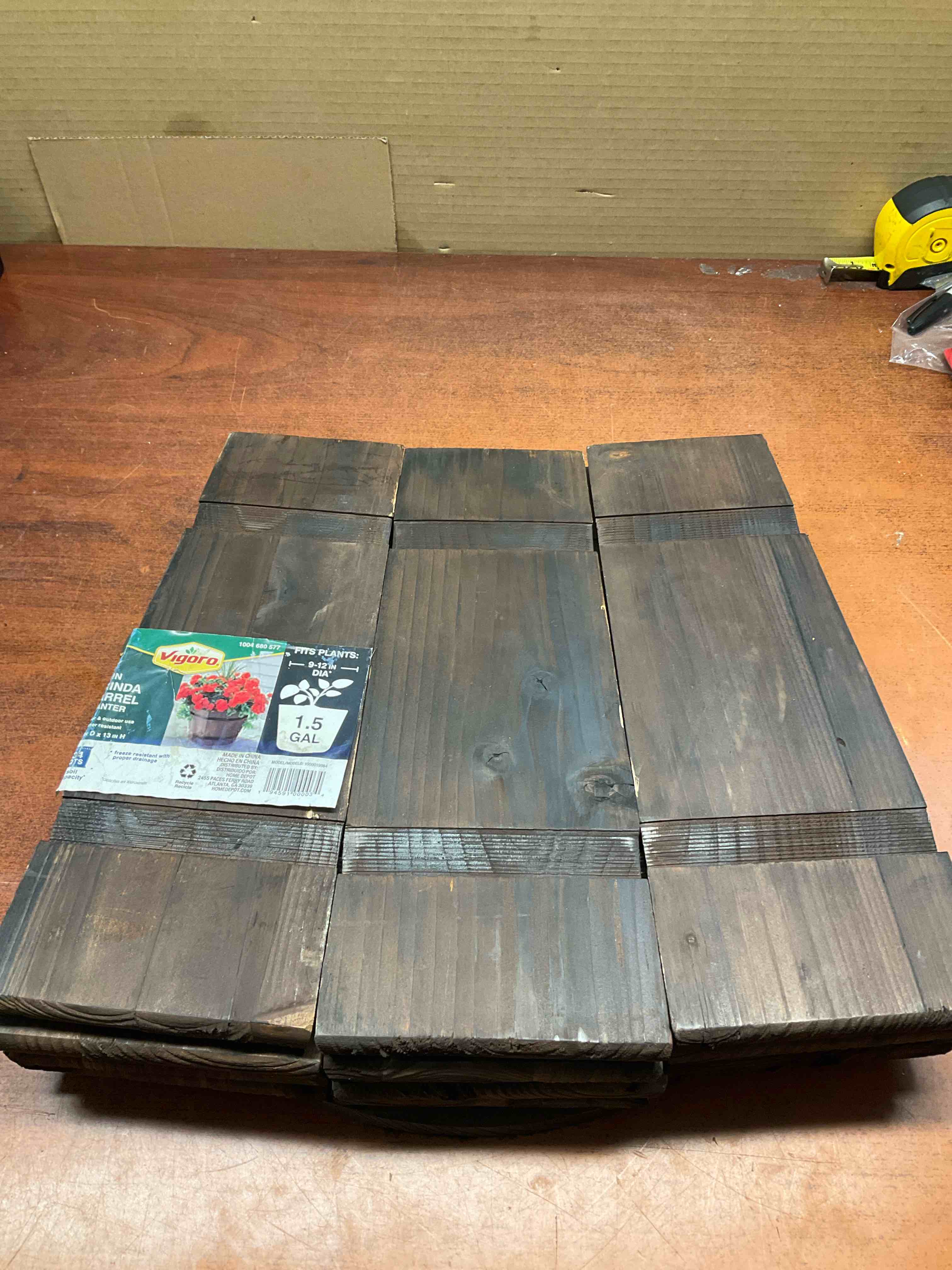 1.5 Gallon 20” Orinda barrel planter ** planter will need to be banded**