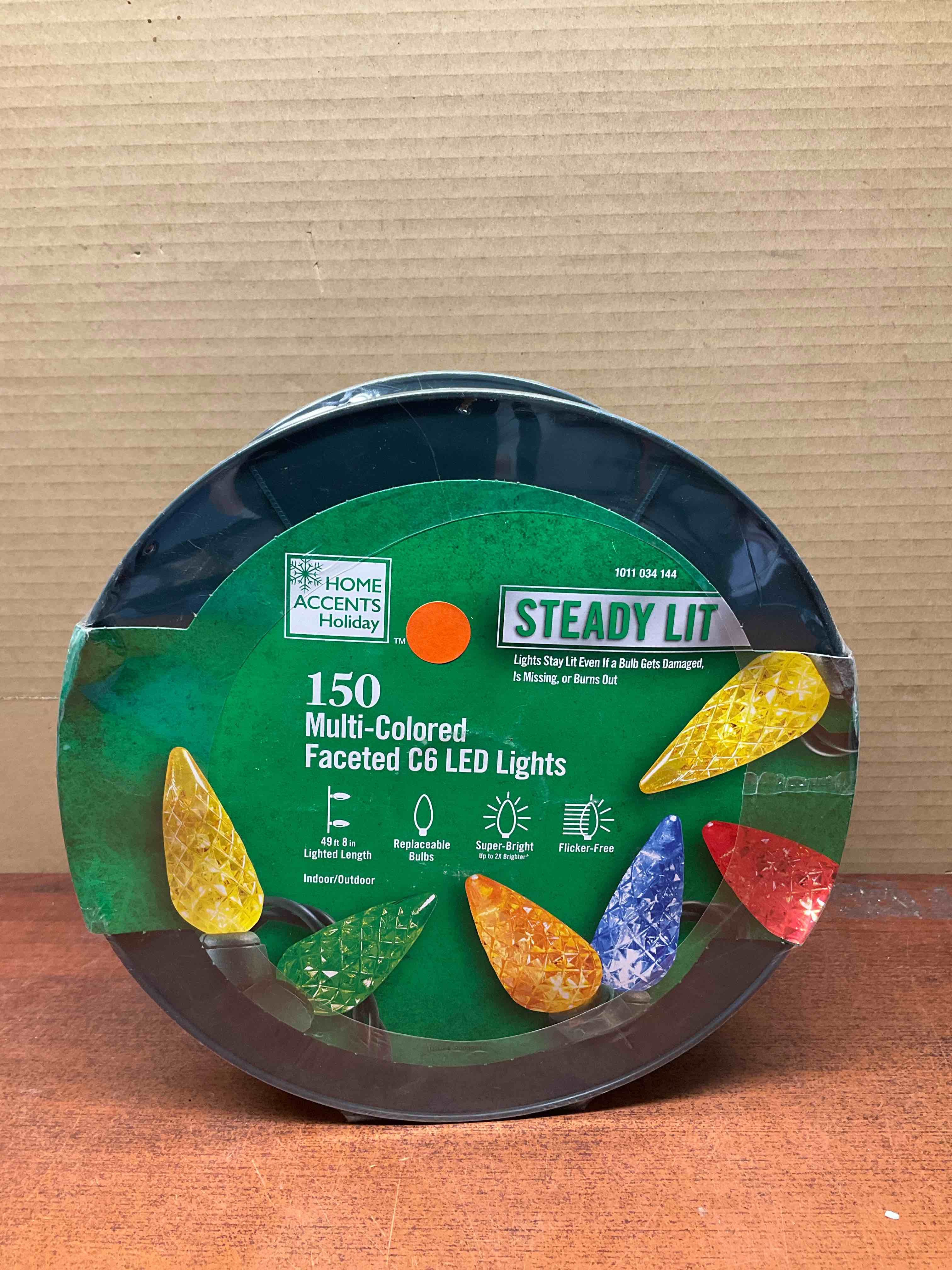 150 Count Multi-Colored Faceted Steady Lit C6 LED Lights