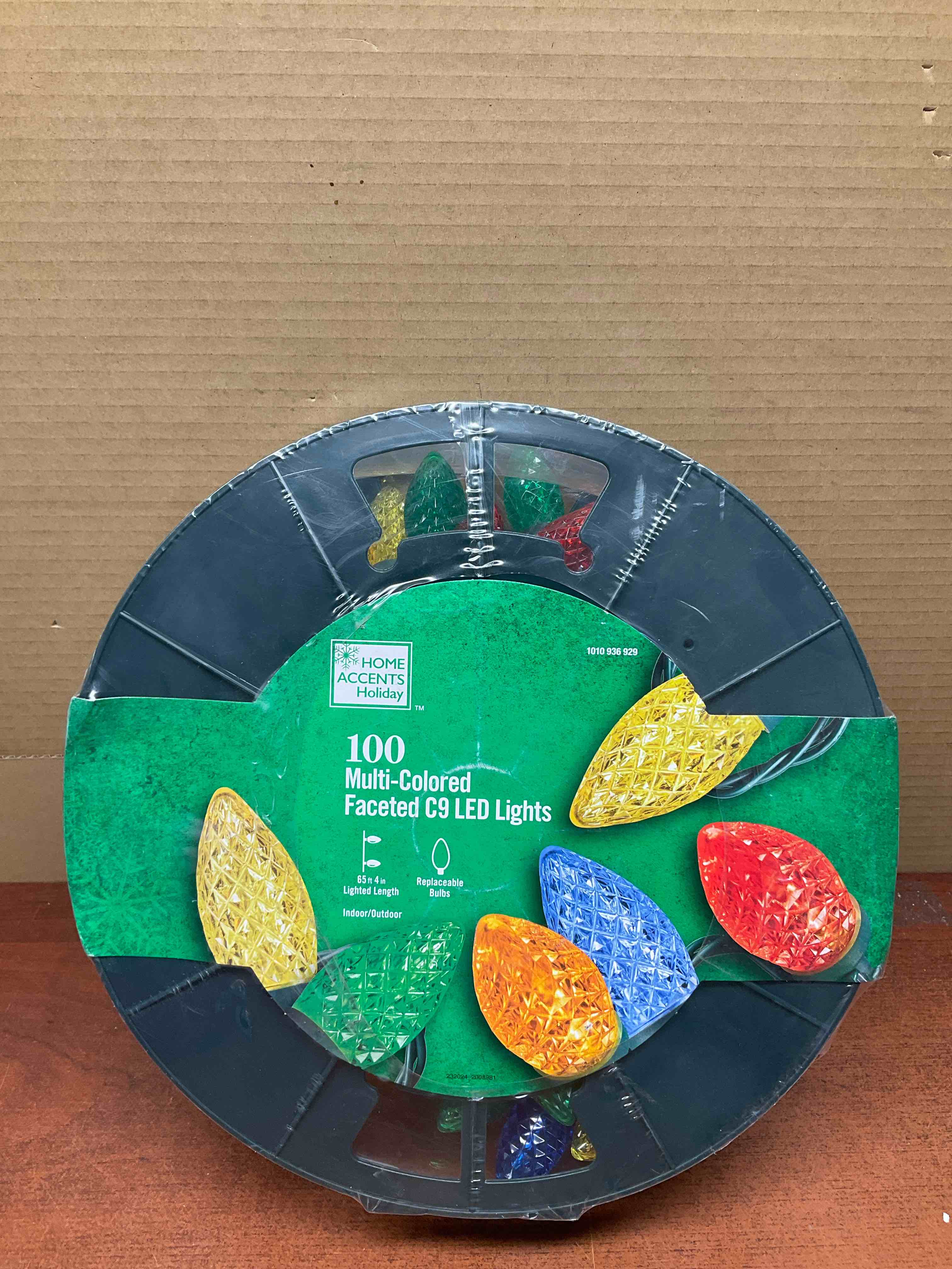 100 Count Multi-Colored Faceted C9 LED Lights
