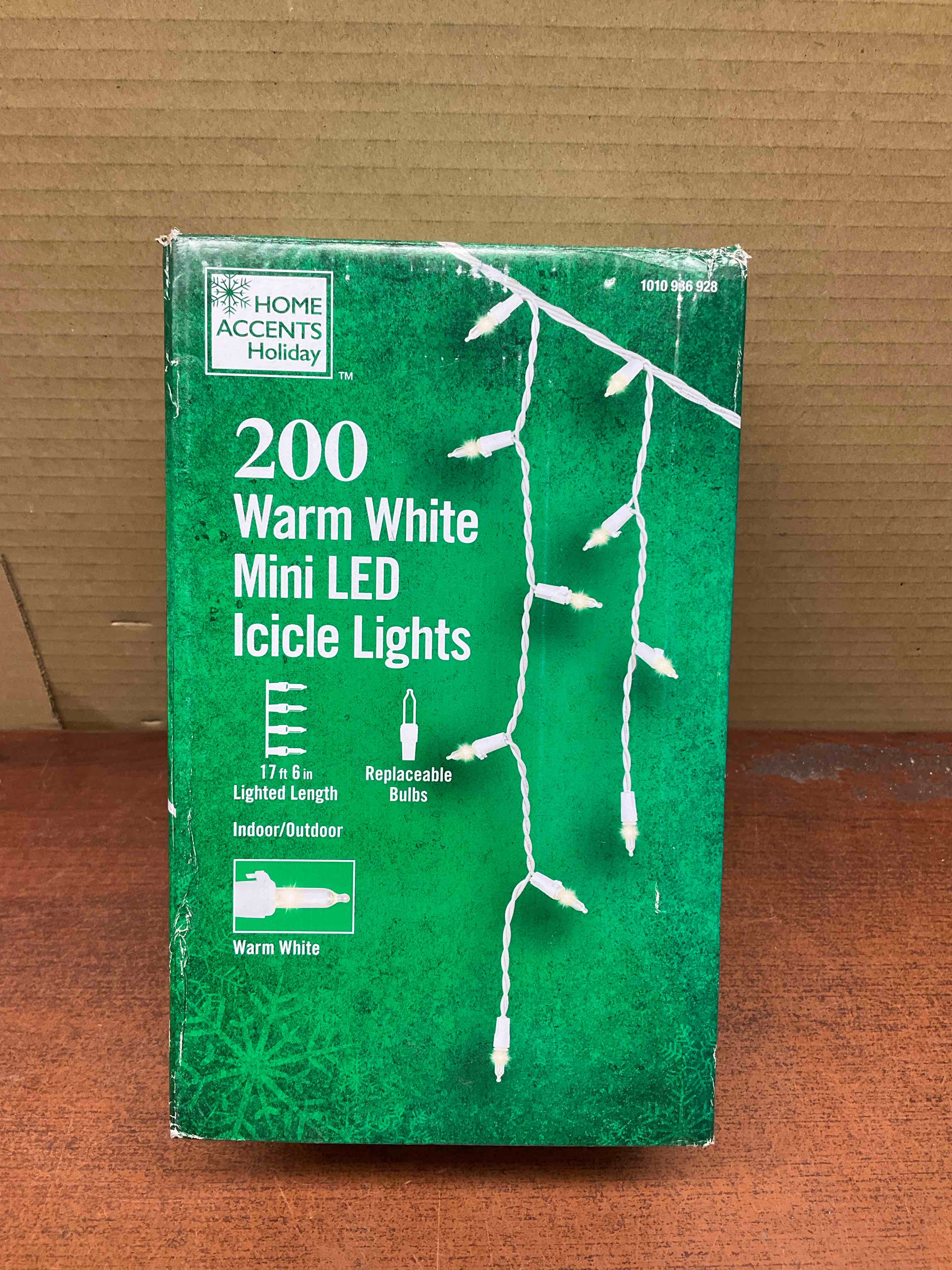 200 Count Warm White Mini LED Icicle Lights