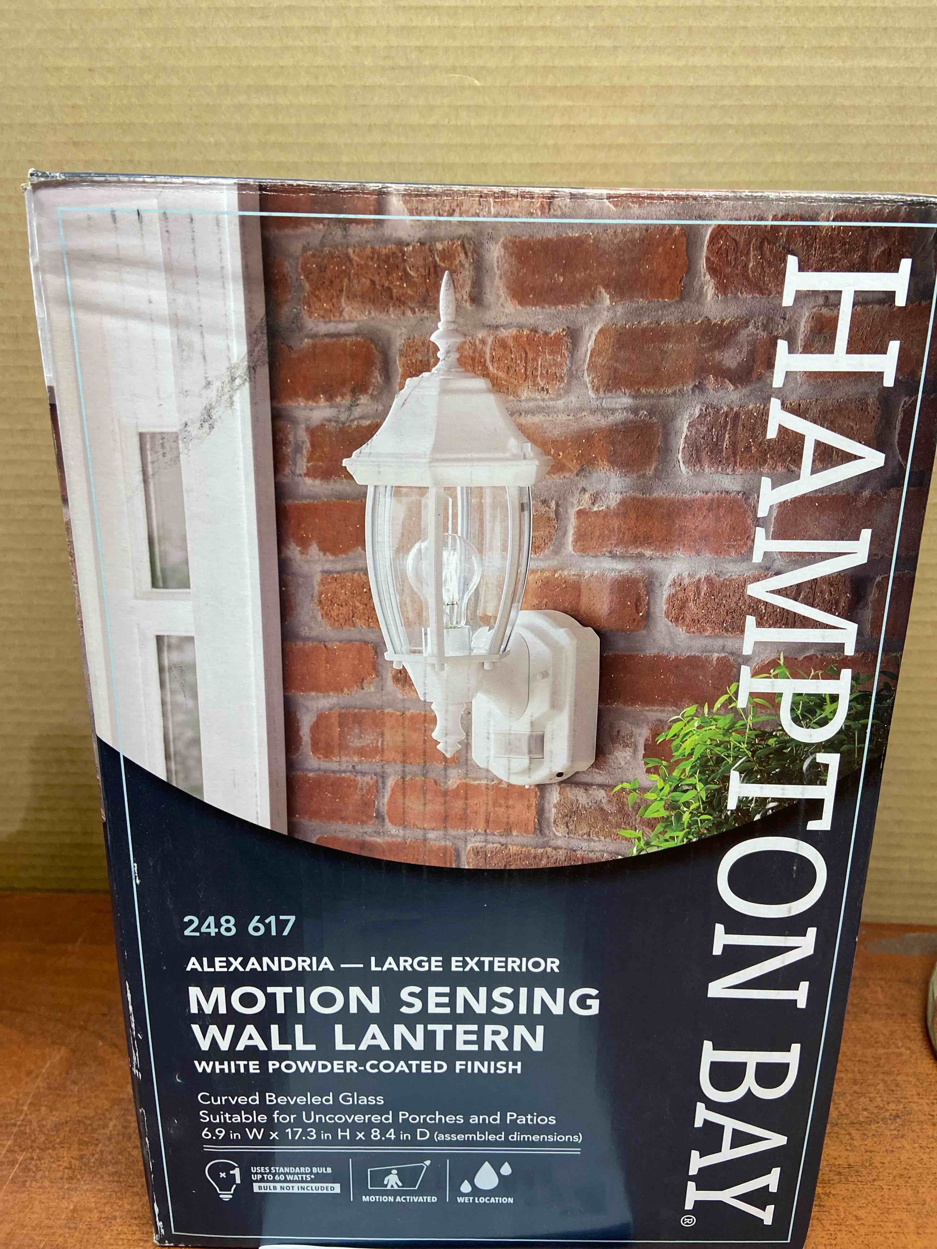 Alexandria 180 Degree Outdoor 18.5"h x 7"w x 8.5" White