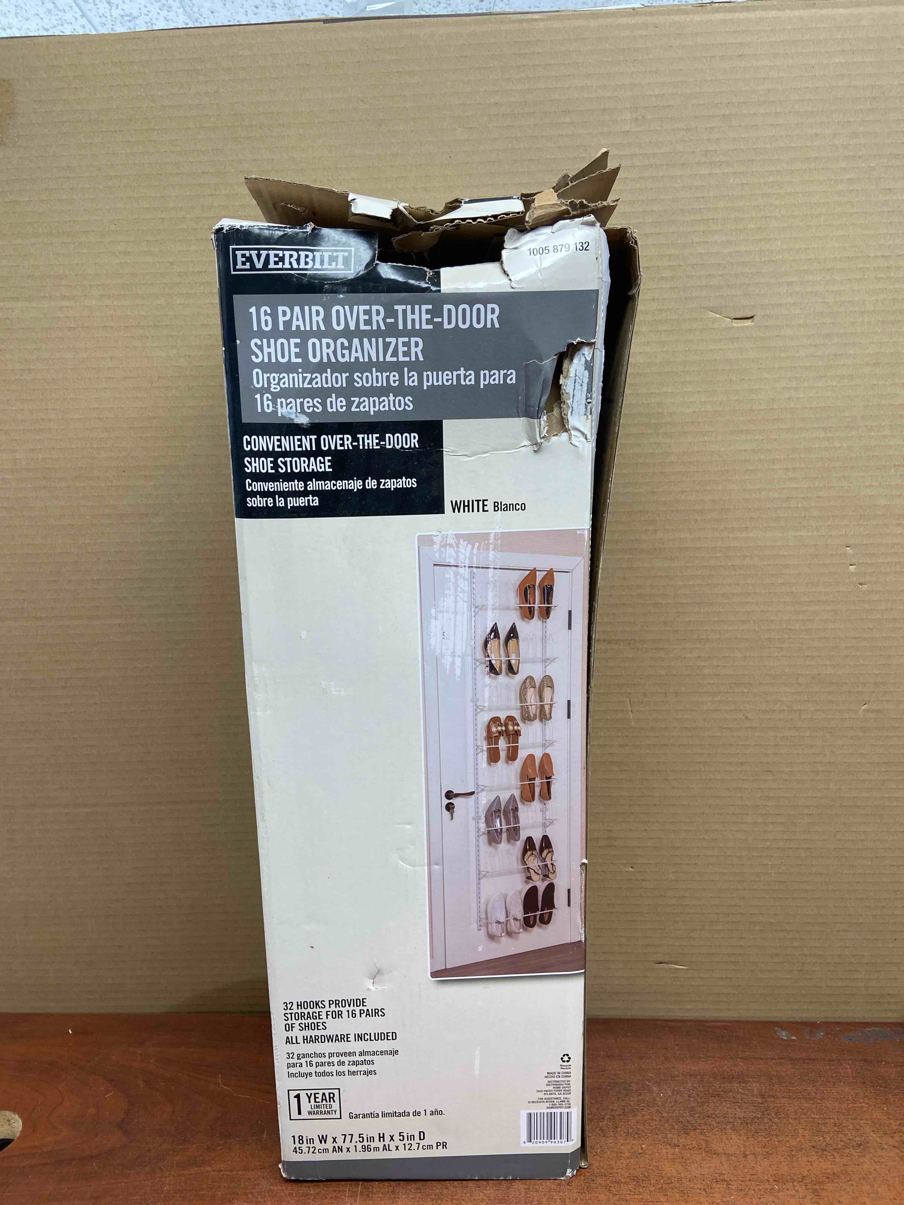 16 pair over the door shoe organizer 