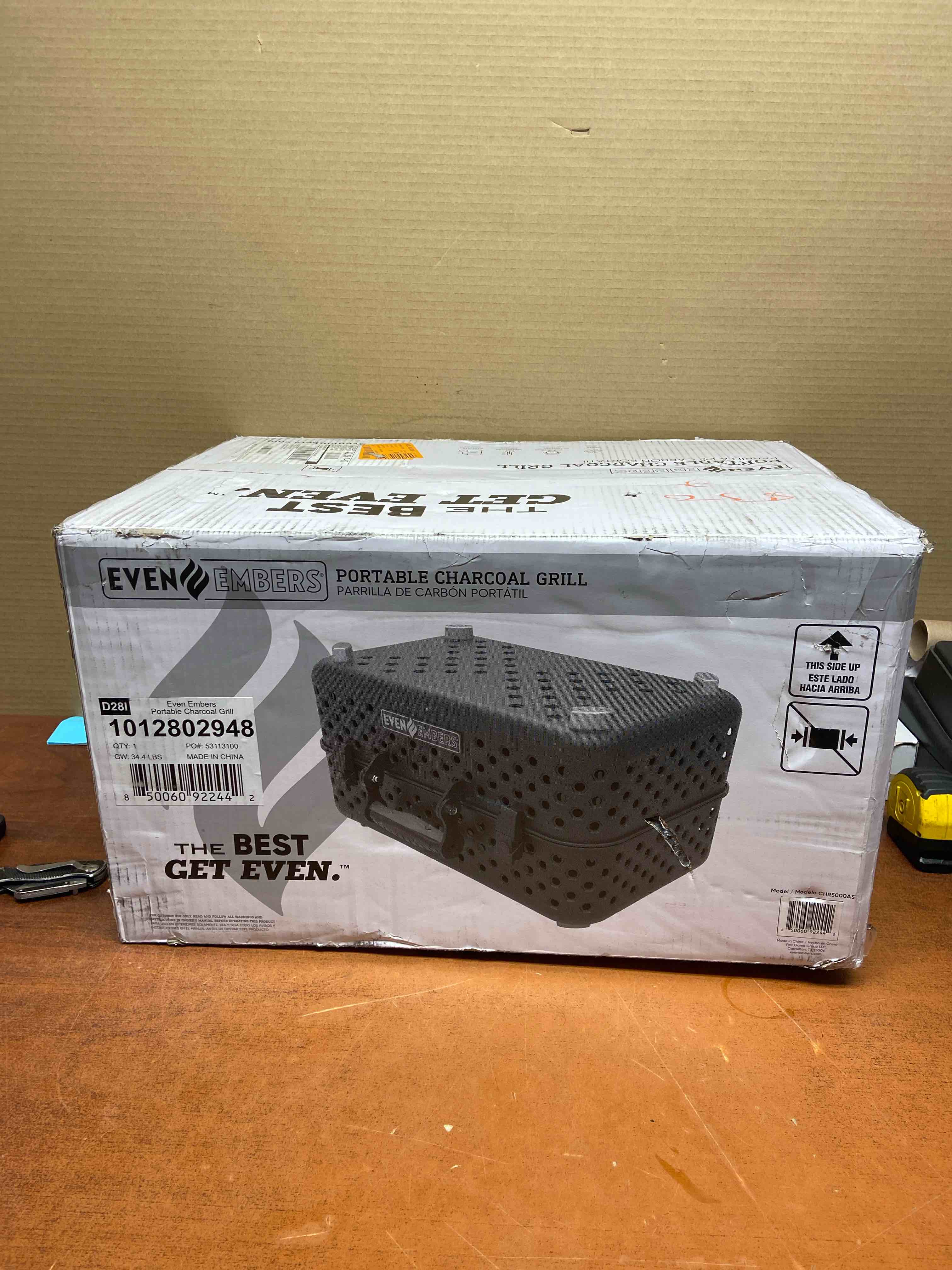 Portable Charcoal Grill in Black