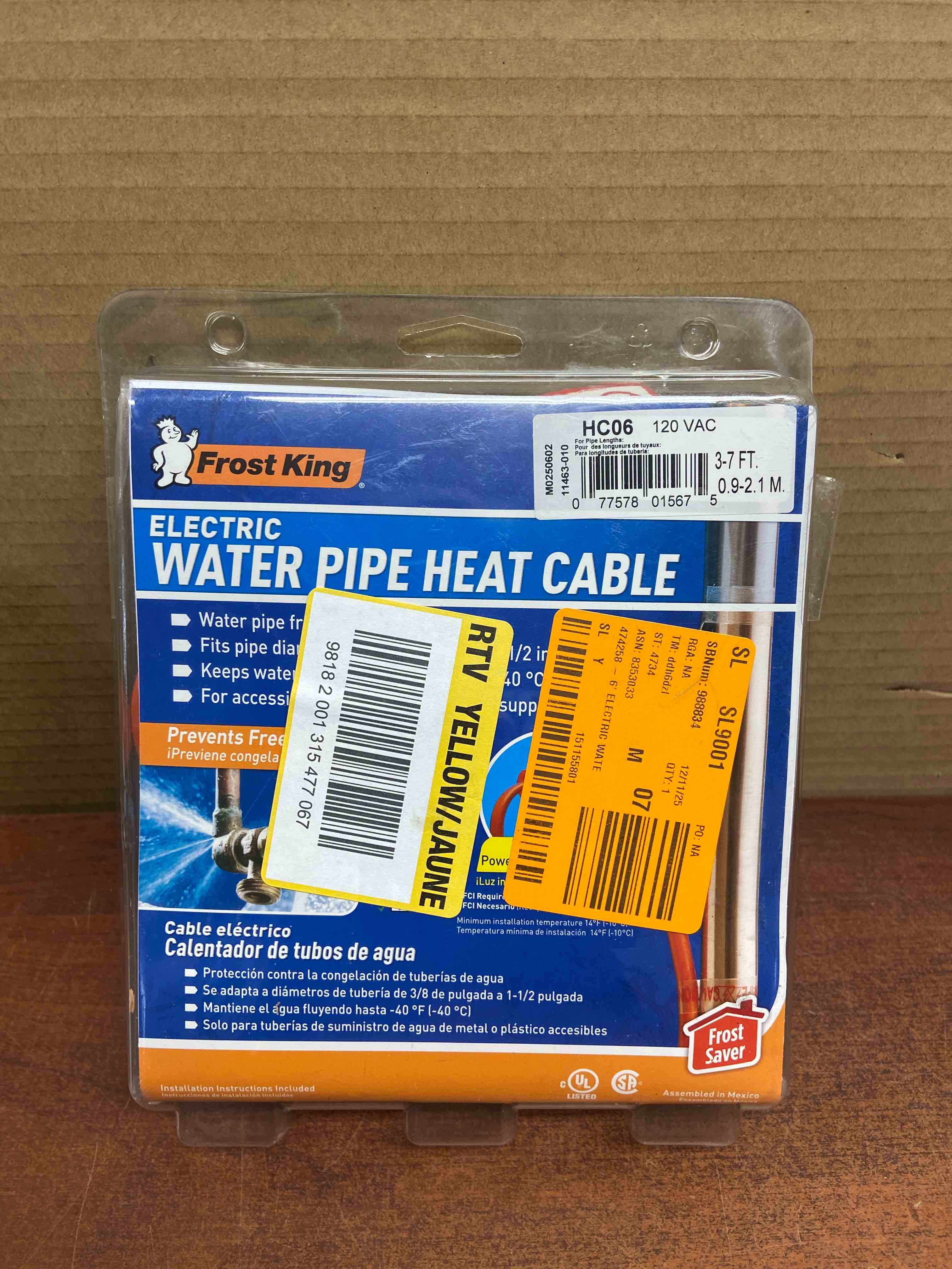 Frost King® HC6A 6 feet long Electric Heat Water Cable Kits