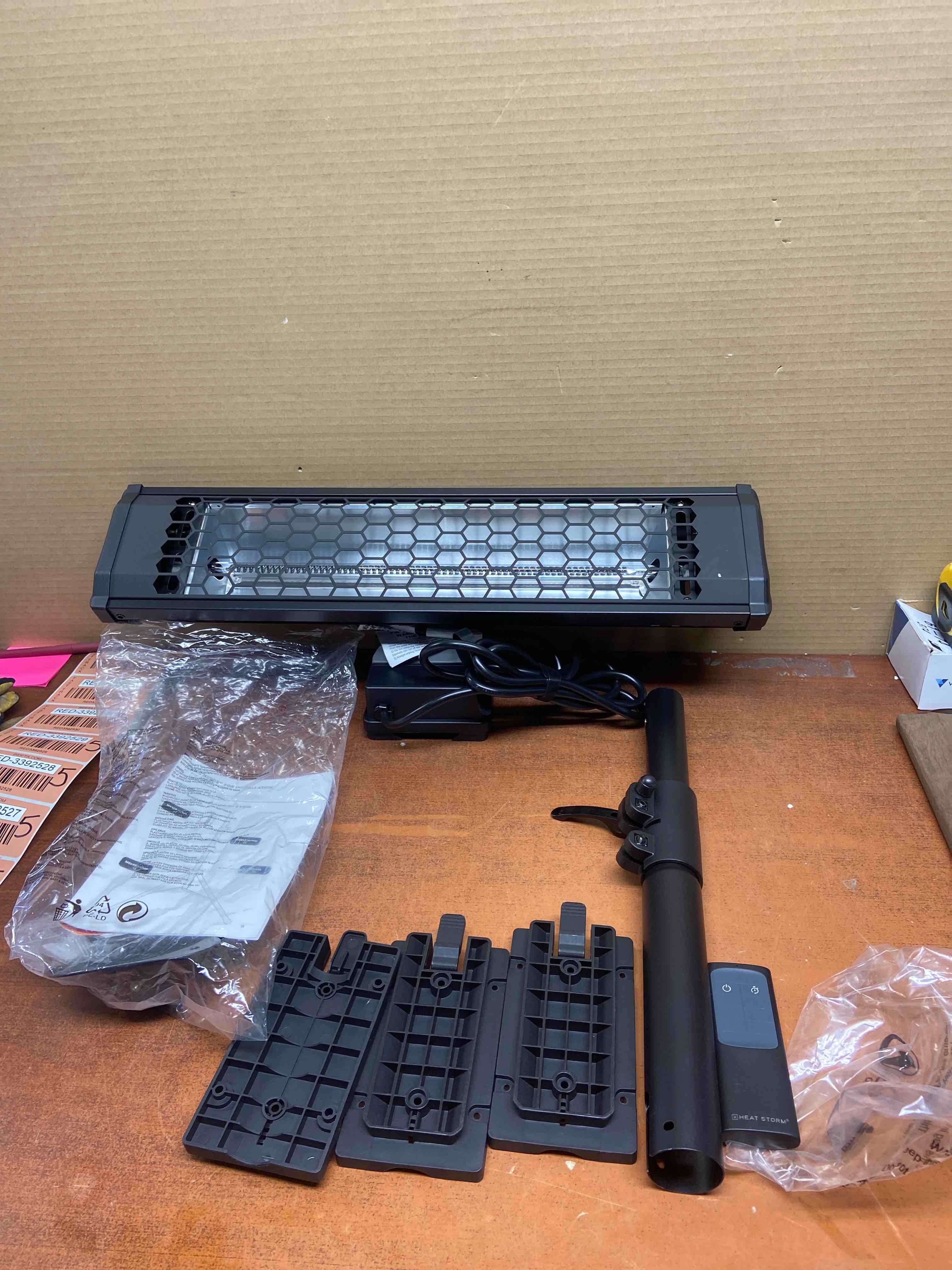 Tradesman 1500-Watt Electric Indoor/Outdoor Quartz Infrared Portable Space Heater w/Tripod Wall and Ceiling Mount, Black