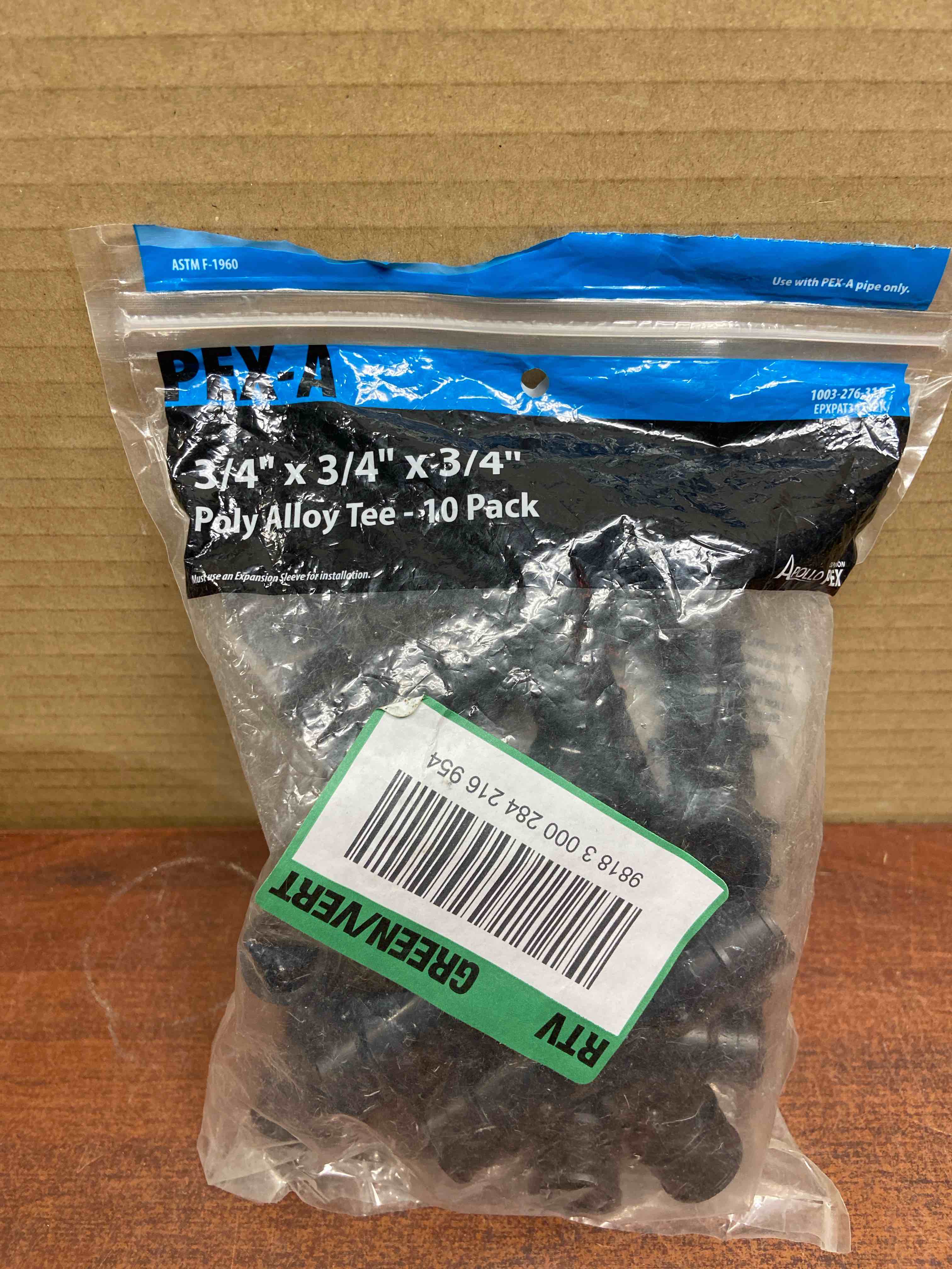 PEXA 3/4" TEE  8 pack 