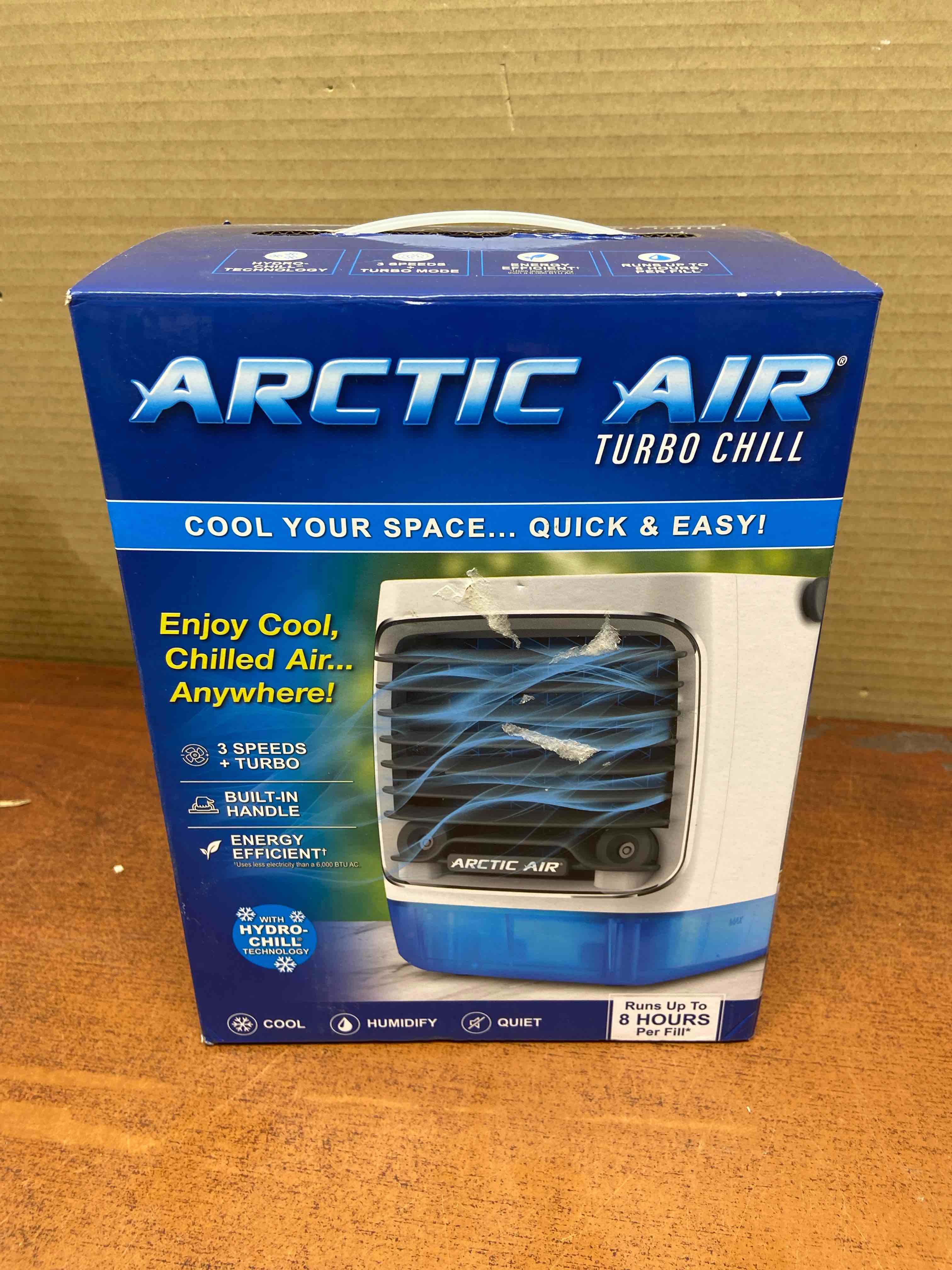 turbo chill desktop evaporative space cooler with led nightlight