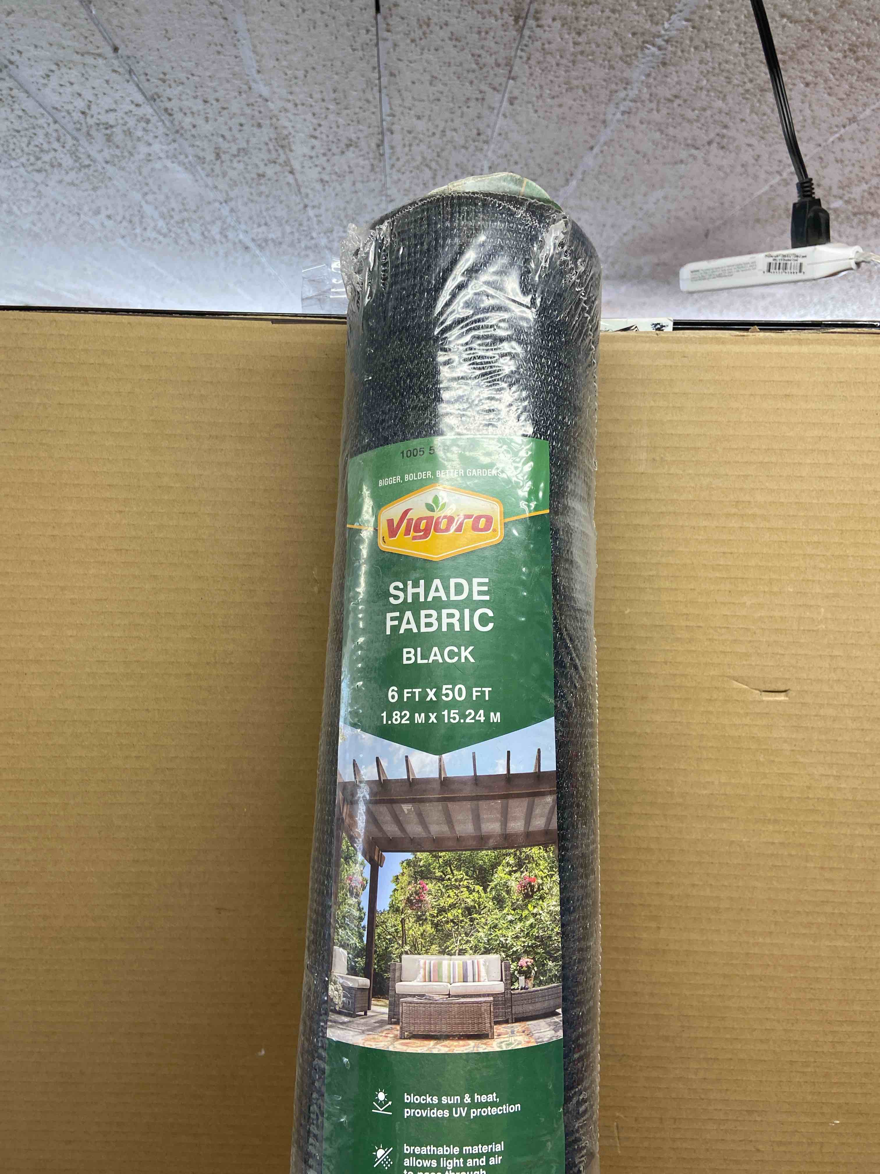 6 ft. x 50 ft. black sun shade fabric shade cloth