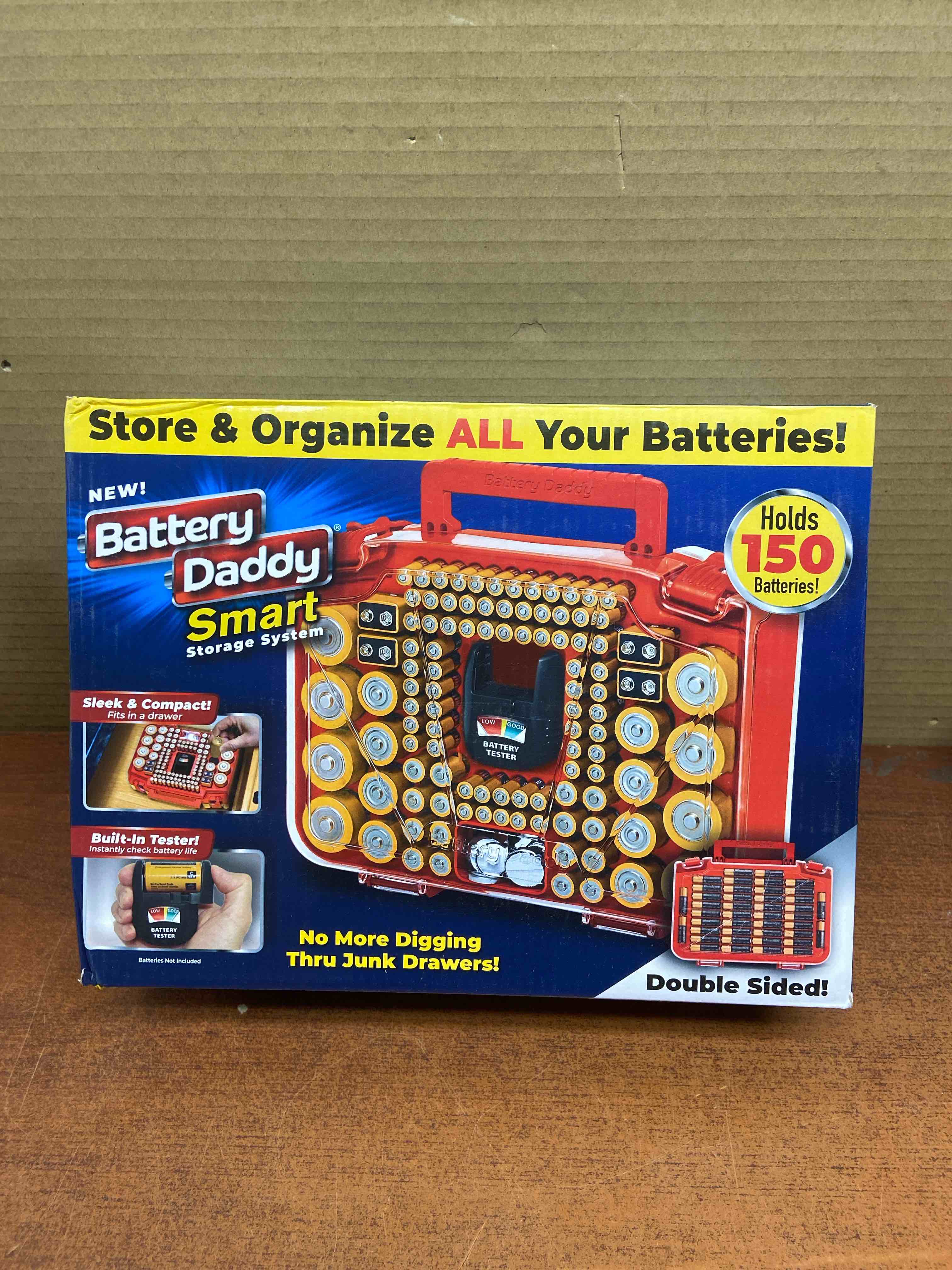 Ontel Battery Daddy Smart  Battery Storage System with Built in Battery Tester to Hold Various Sizes Batteries