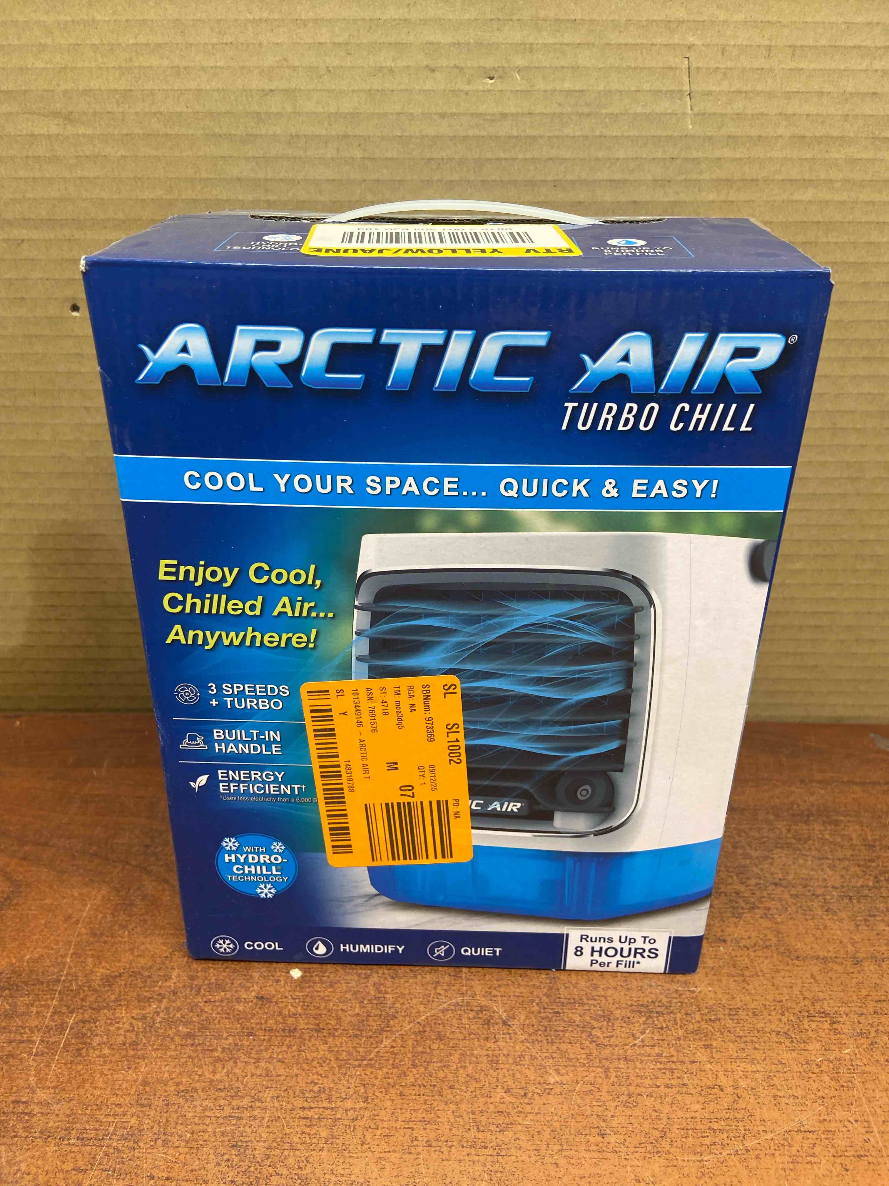 turbo chill desktop evaporative space cooler with led nightlight