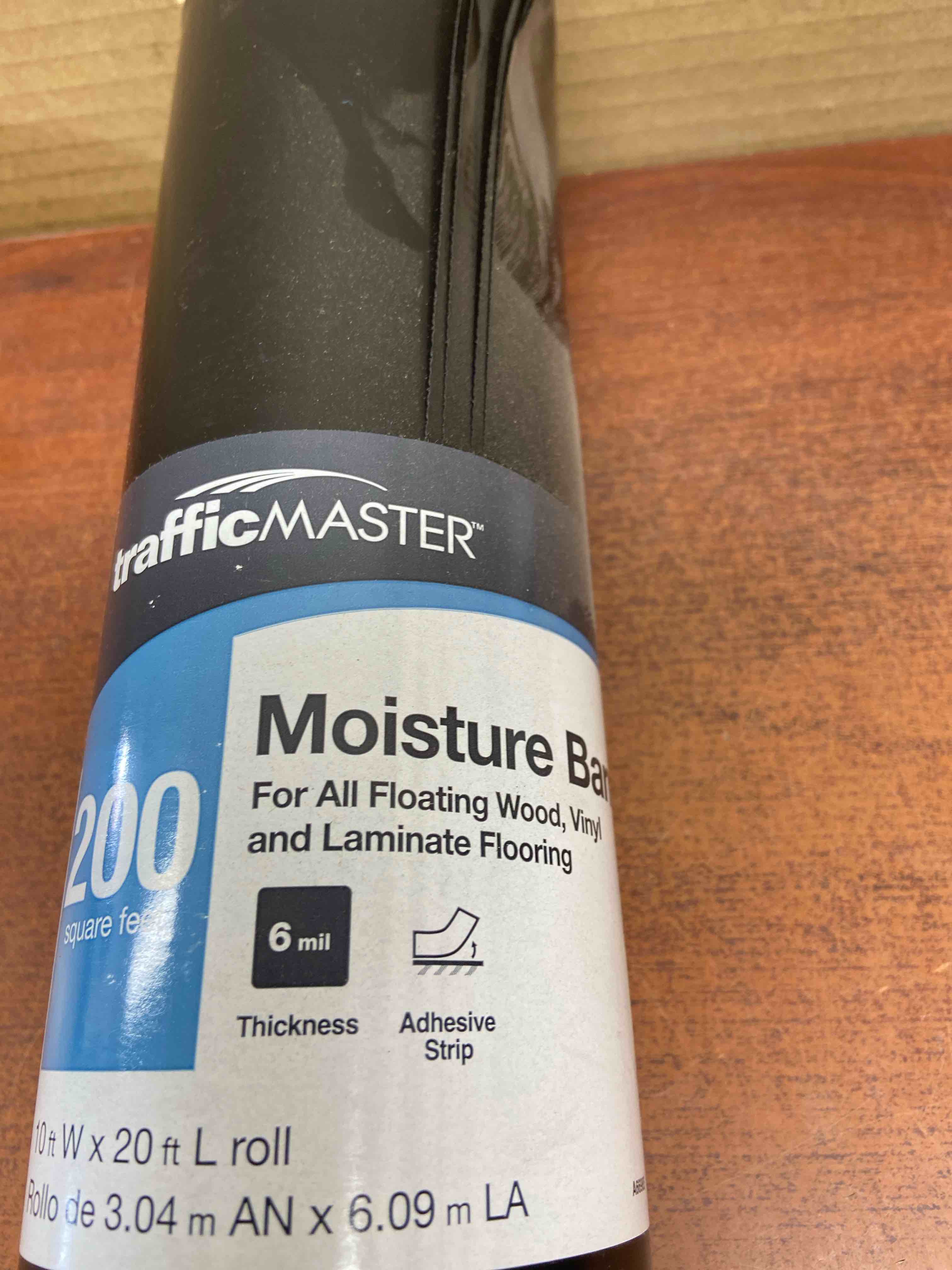 Condition photo showing New/Like New for 200 sq. ft. roll 120 in. w x 20 ft. l x 6 mil t moisture barrier underlayment for vinyl laminate and engineered hardwood