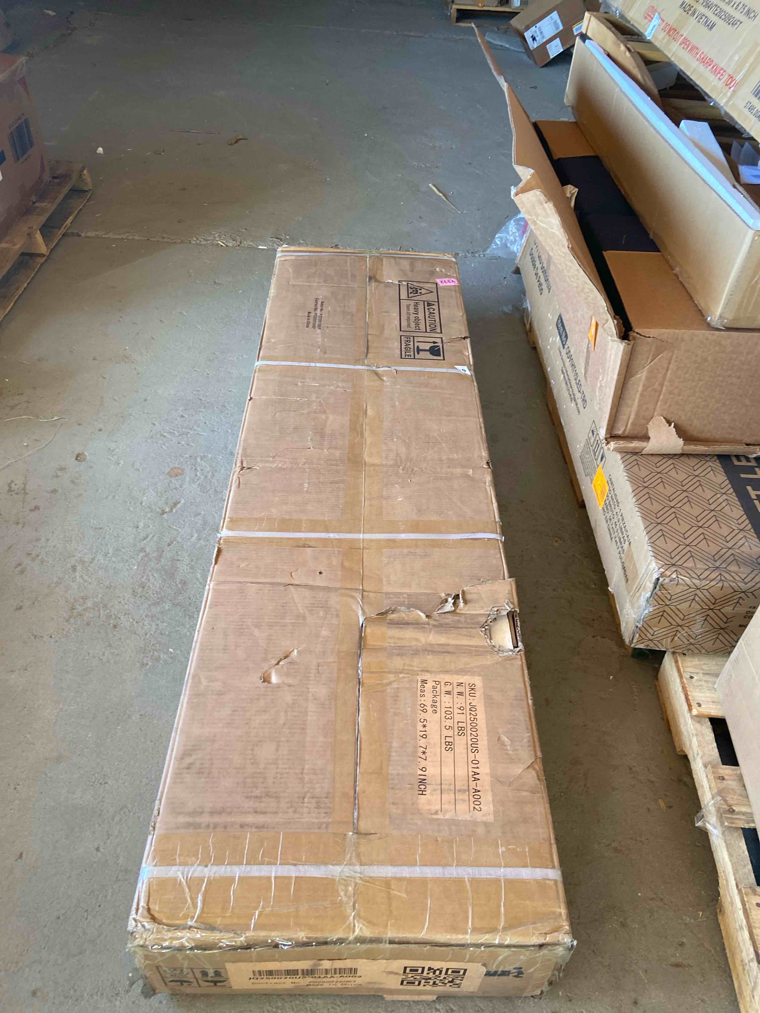 Condition photo showing New/Like New for white 9-drawer wood chest of drawers 31.5 in. h x 63 in. w x 15.7 in. d dresser storage cabinet