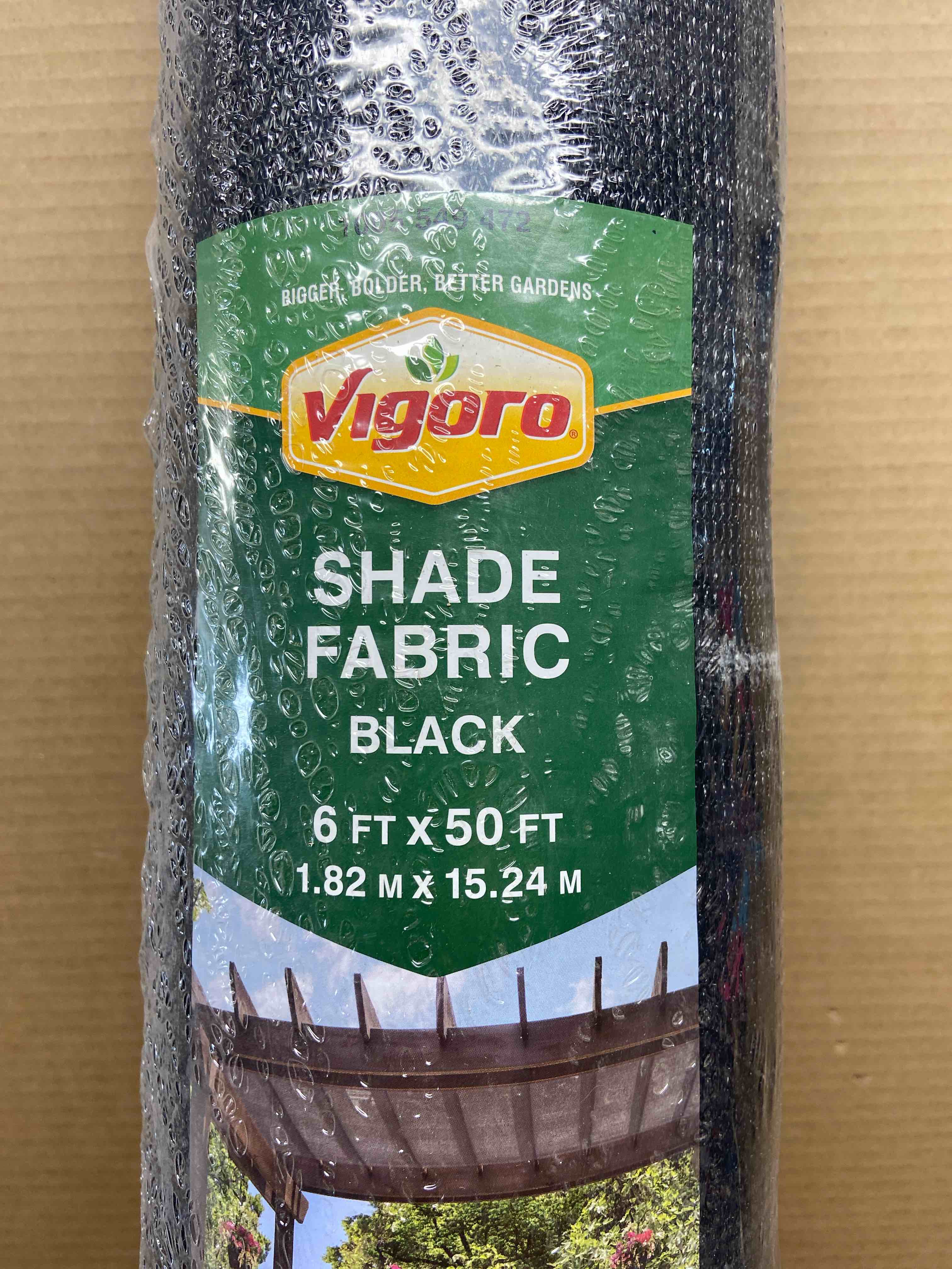 Condition photo showing New/Like New for 6 ft. x 50 ft. black sun shade fabric shade cloth