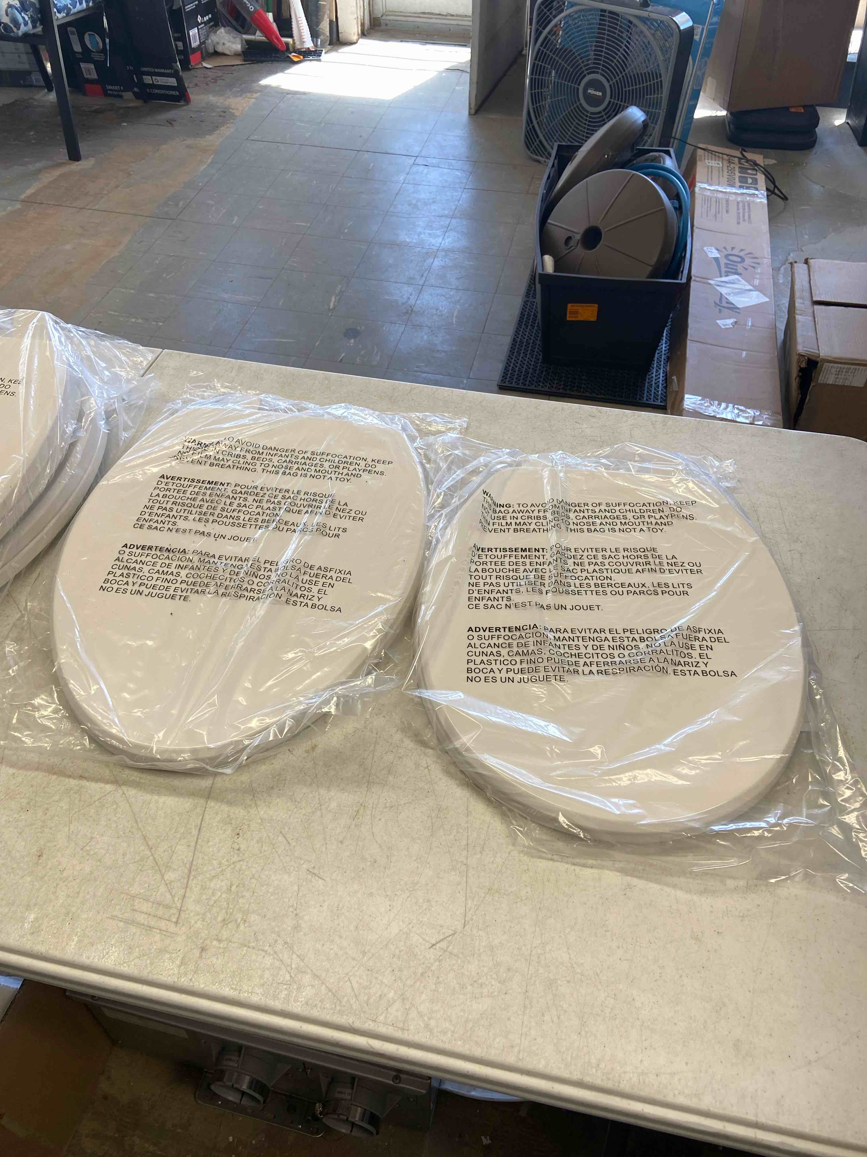 Condition photo showing New/Like New for toilet seats all different sizes 